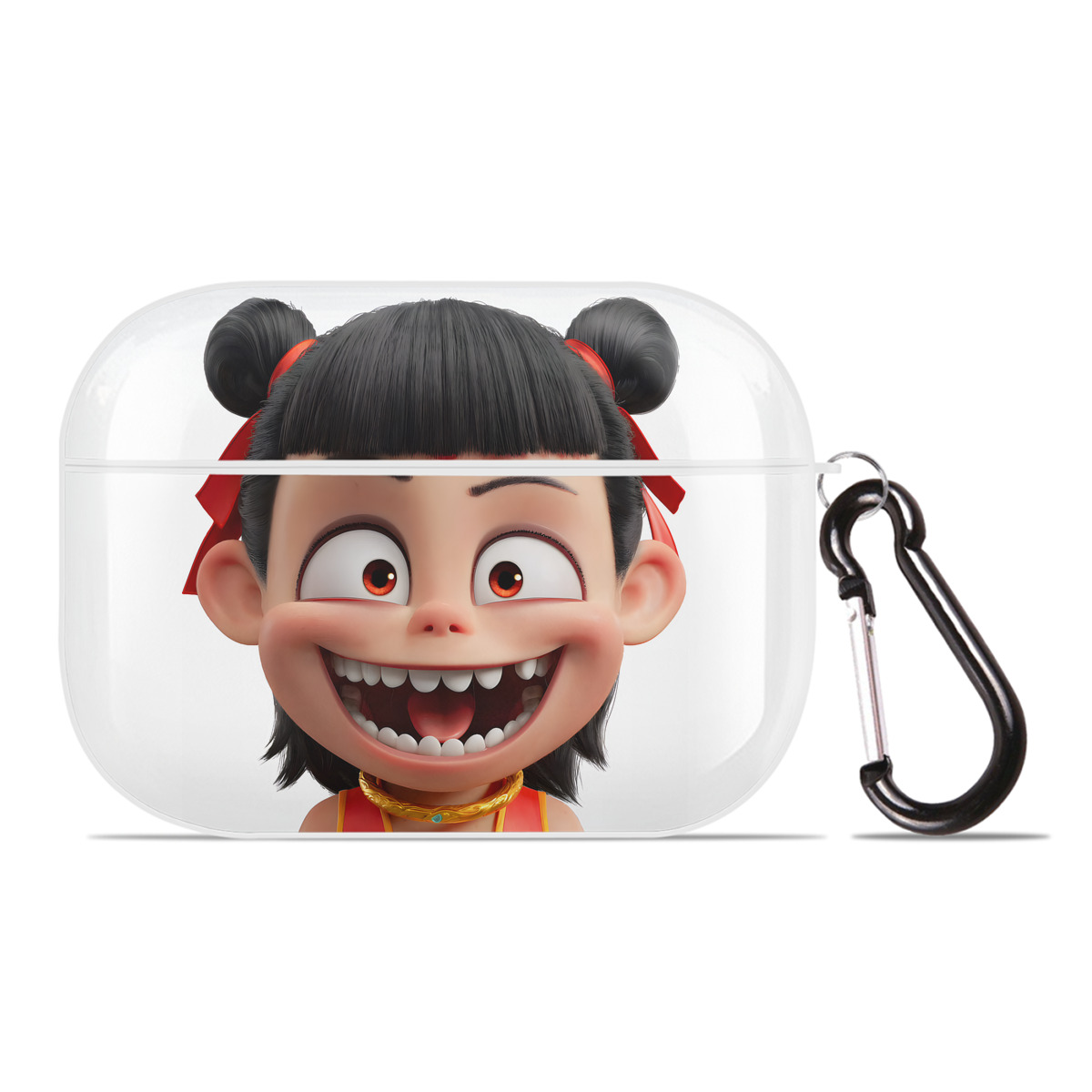 （画像用） Ne Zha 2 ナタ 魔童の大暴れ 【AirPods Pro用】ハードシェル保護ケース 耐衝撃・防指紋・カラビナ付き商品仕様
