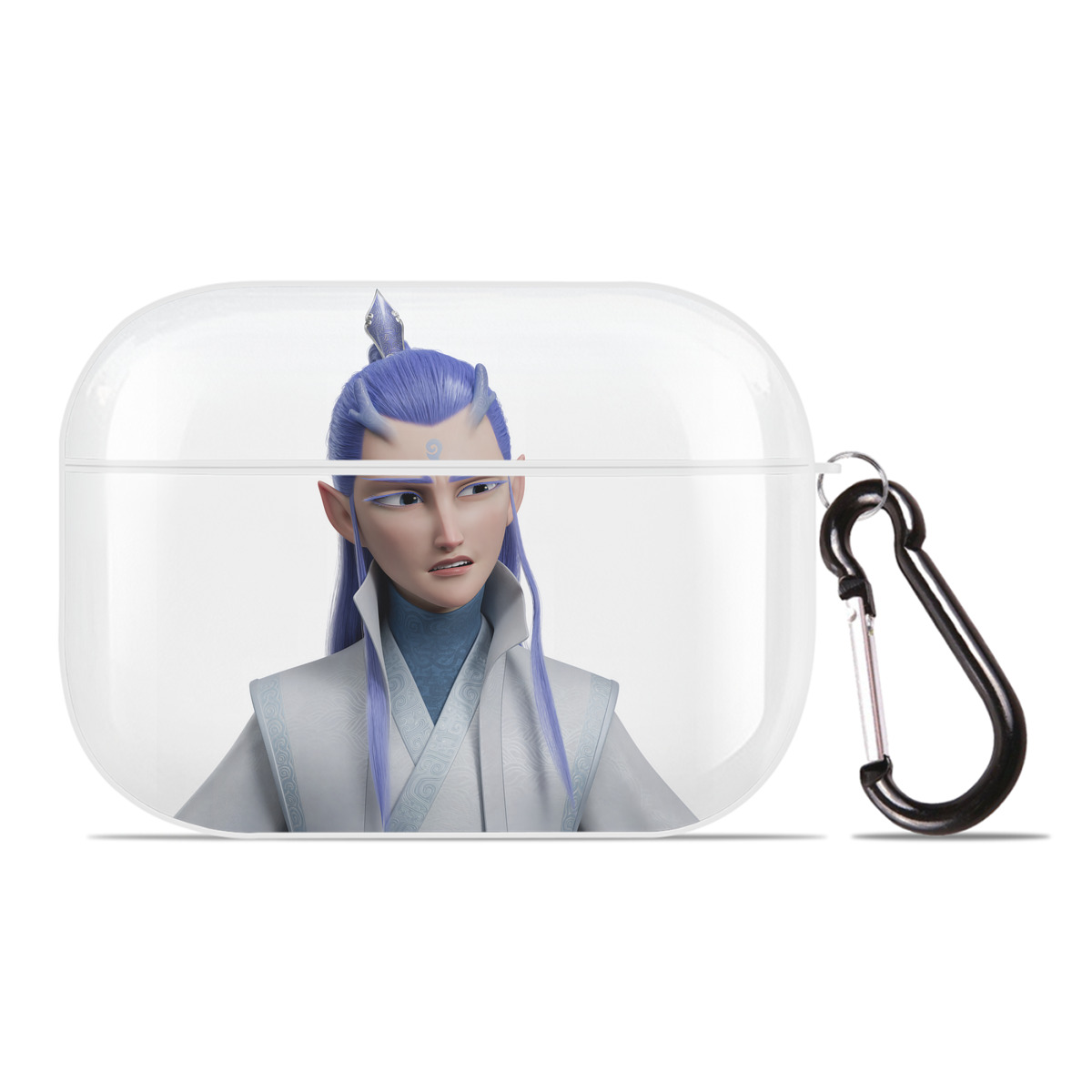 （画像用） Ne Zha 2 ナタ 魔童の大暴れ 【AirPods Pro用】ハードシェル保護ケース 耐衝撃・防指紋・カラビナ付き商品仕様
