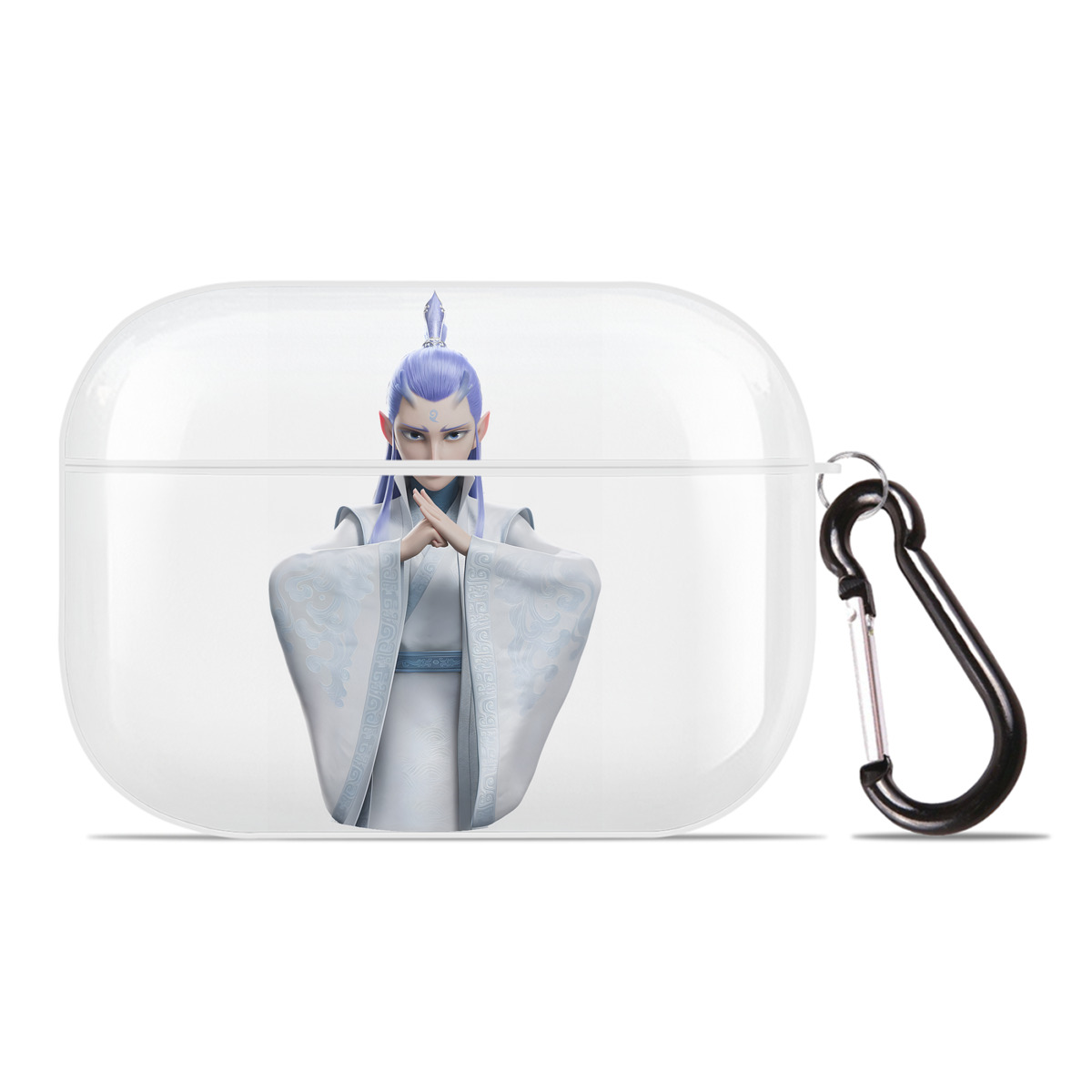 （画像用） Ne Zha 2 ナタ 魔童の大暴れ 【AirPods Pro用】ハードシェル保護ケース 耐衝撃・防指紋・カラビナ付き商品仕様