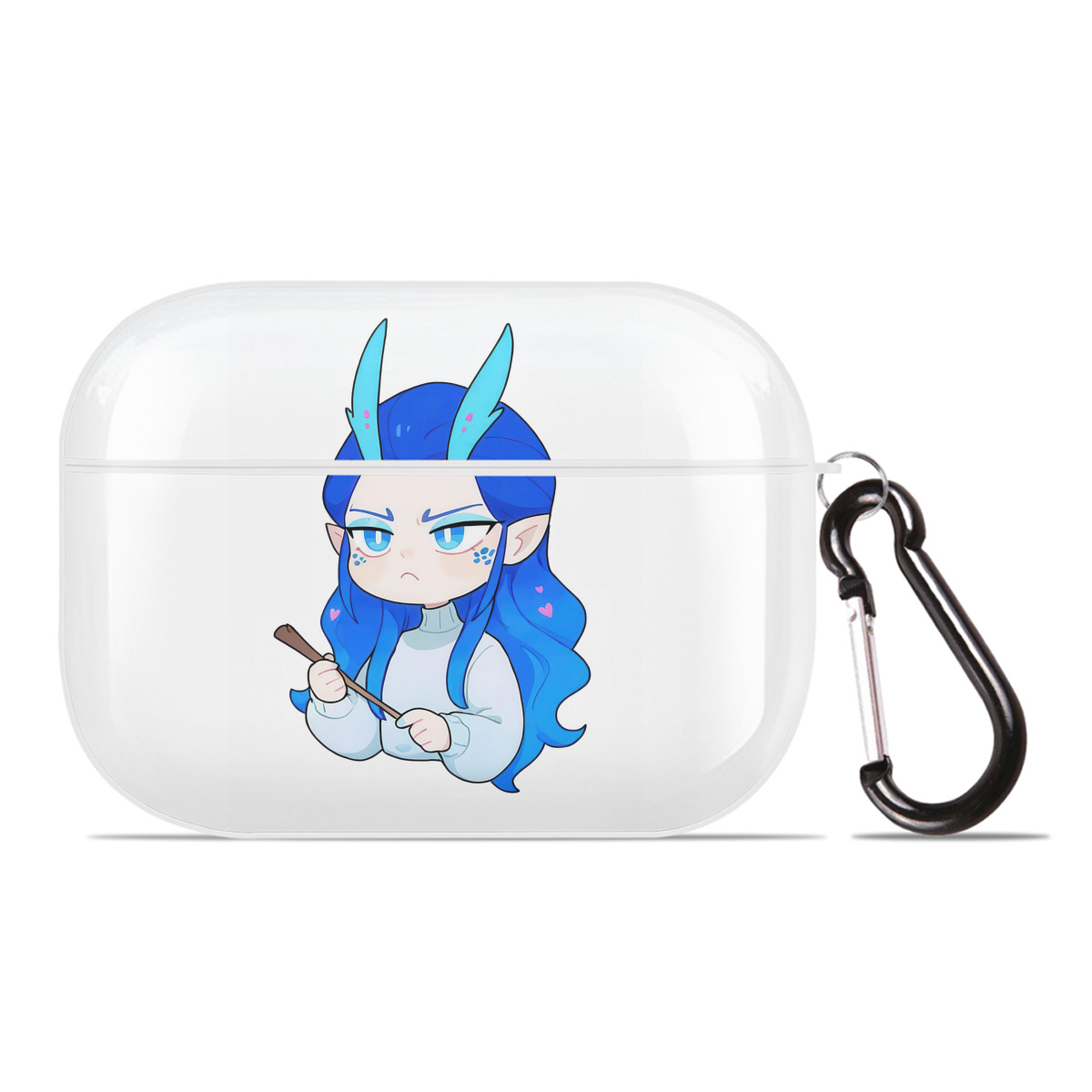 （画像用） Ne Zha 2 ナタ 魔童の大暴れ 【AirPods Pro用】ハードシェル保護ケース 耐衝撃・防指紋・カラビナ付き商品仕様