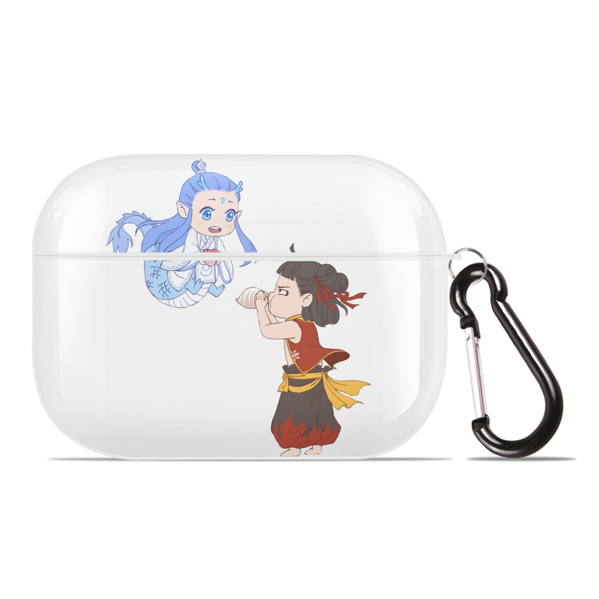 （画像用） Ne Zha 2 ナタ 魔童の大暴れ 【AirPods Pro用】ハードシェル保護ケース 耐衝撃・防指紋・カラビナ付き商品仕様