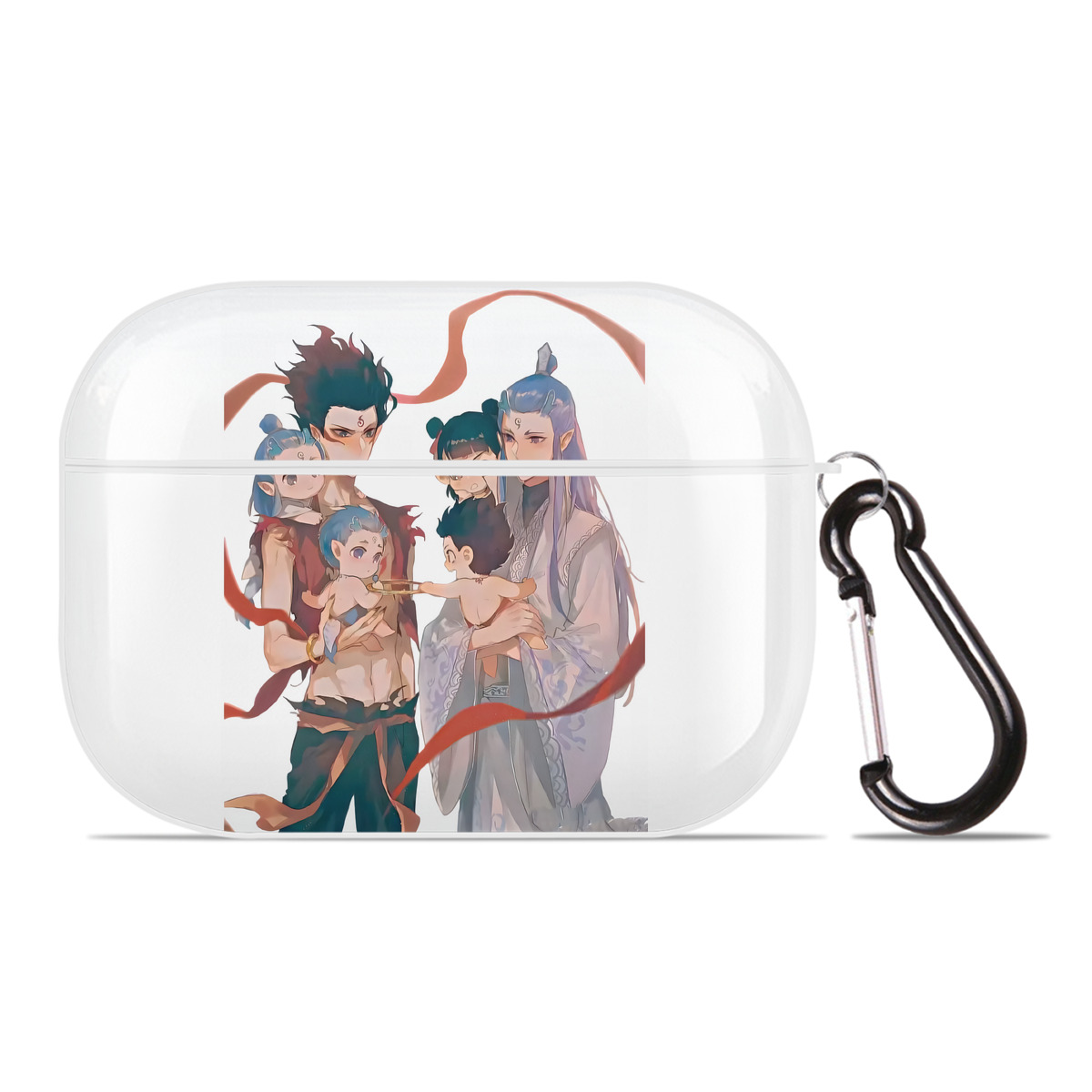 （画像用） Ne Zha 2 ナタ 魔童の大暴れ 【AirPods Pro用】ハードシェル保護ケース 耐衝撃・防指紋・カラビナ付き商品仕様