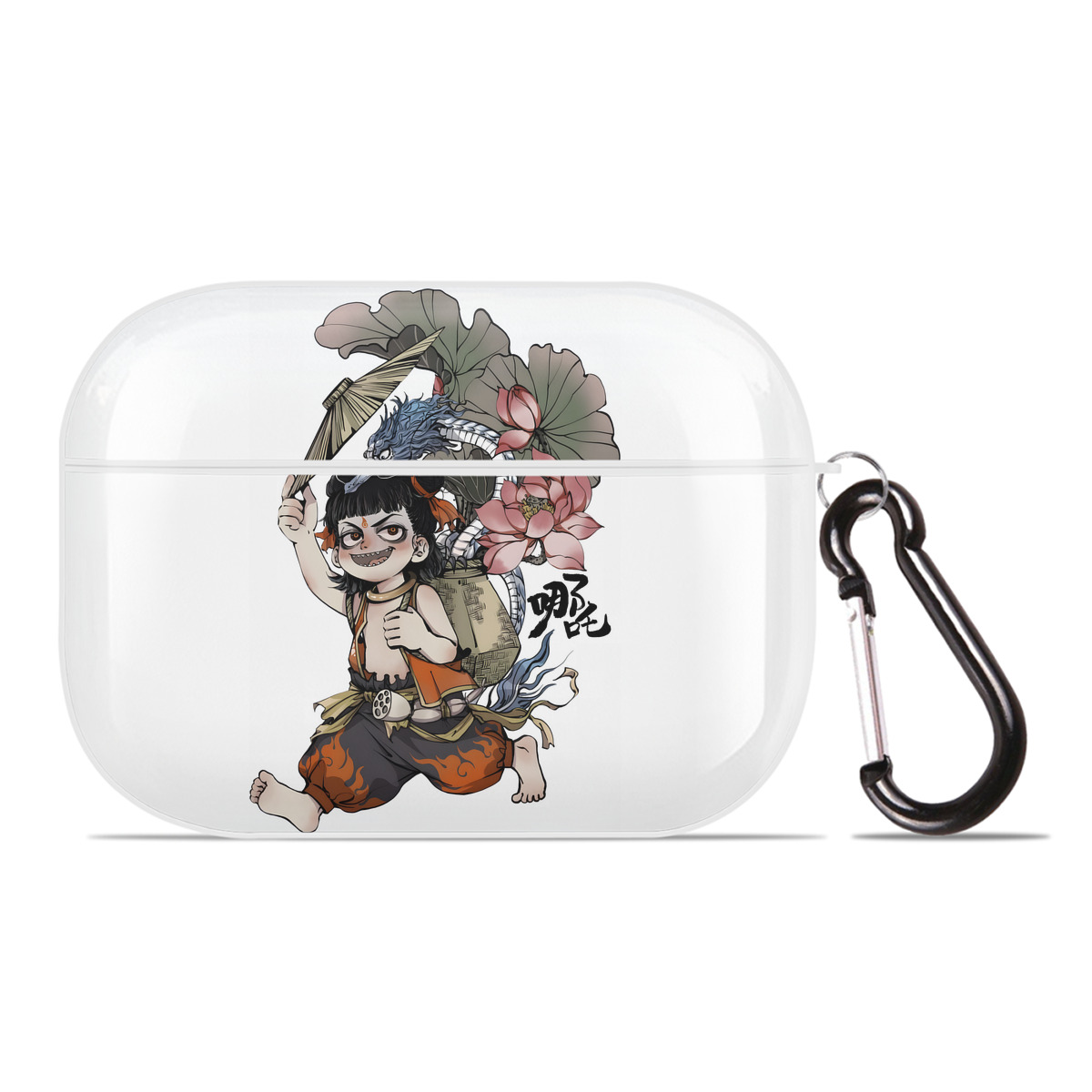 （画像用） Ne Zha 2 ナタ 魔童の大暴れ 【AirPods Pro用】ハードシェル保護ケース 耐衝撃・防指紋・カラビナ付き商品仕様