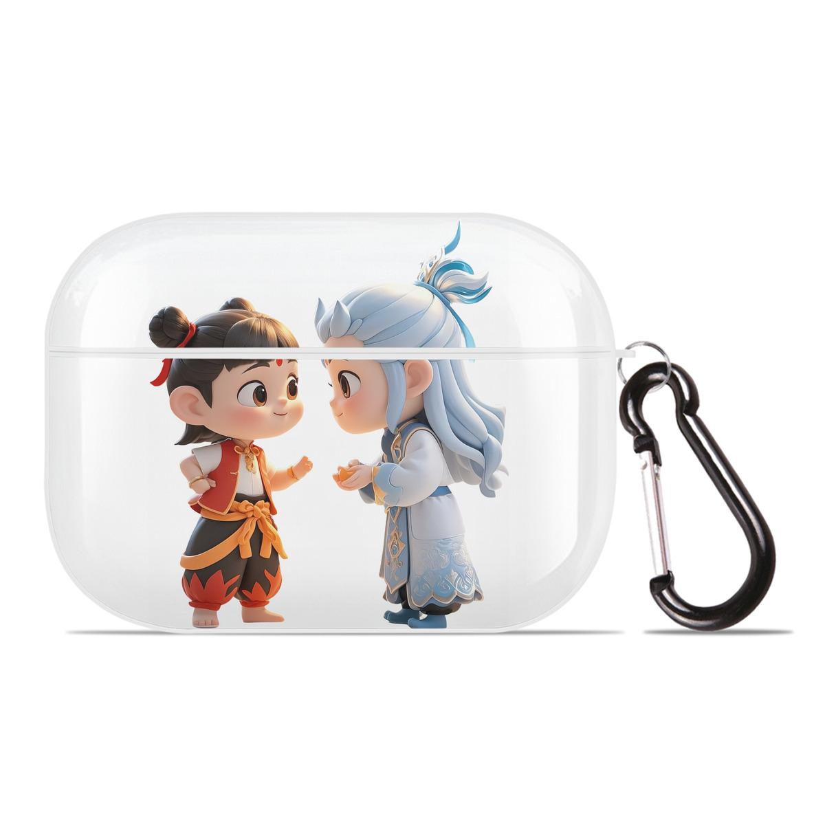 （画像用） Ne Zha 2 ナタ 魔童の大暴れ 【AirPods Pro用】ハードシェル保護ケース 耐衝撃・防指紋・カラビナ付き商品仕様
