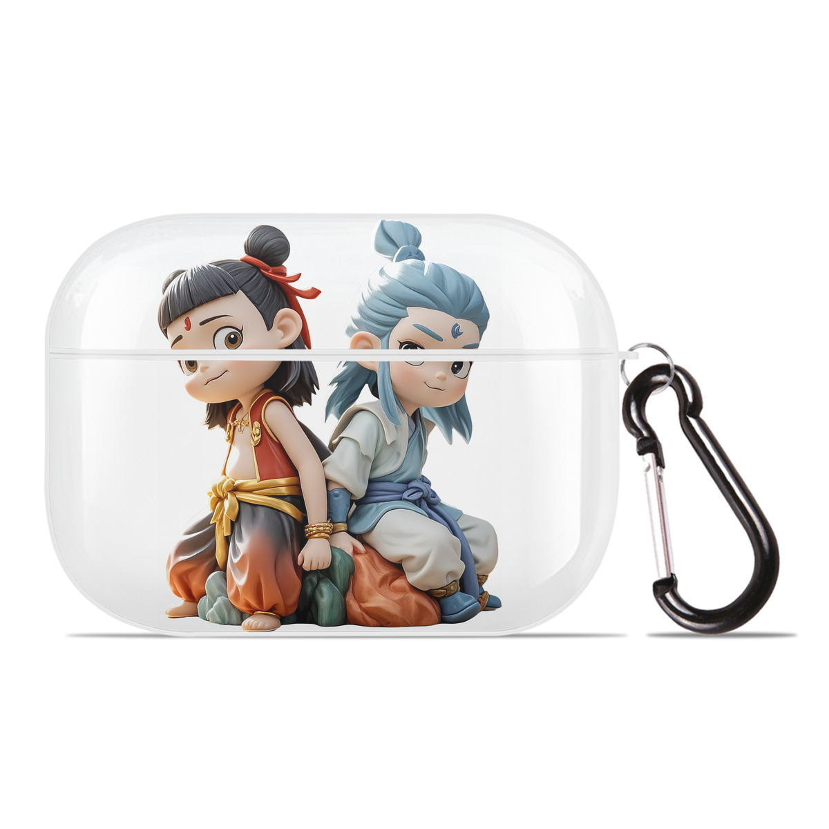 （画像用） Ne Zha 2 ナタ 魔童の大暴れ 【AirPods Pro用】ハードシェル保護ケース 耐衝撃・防指紋・カラビナ付き商品仕様