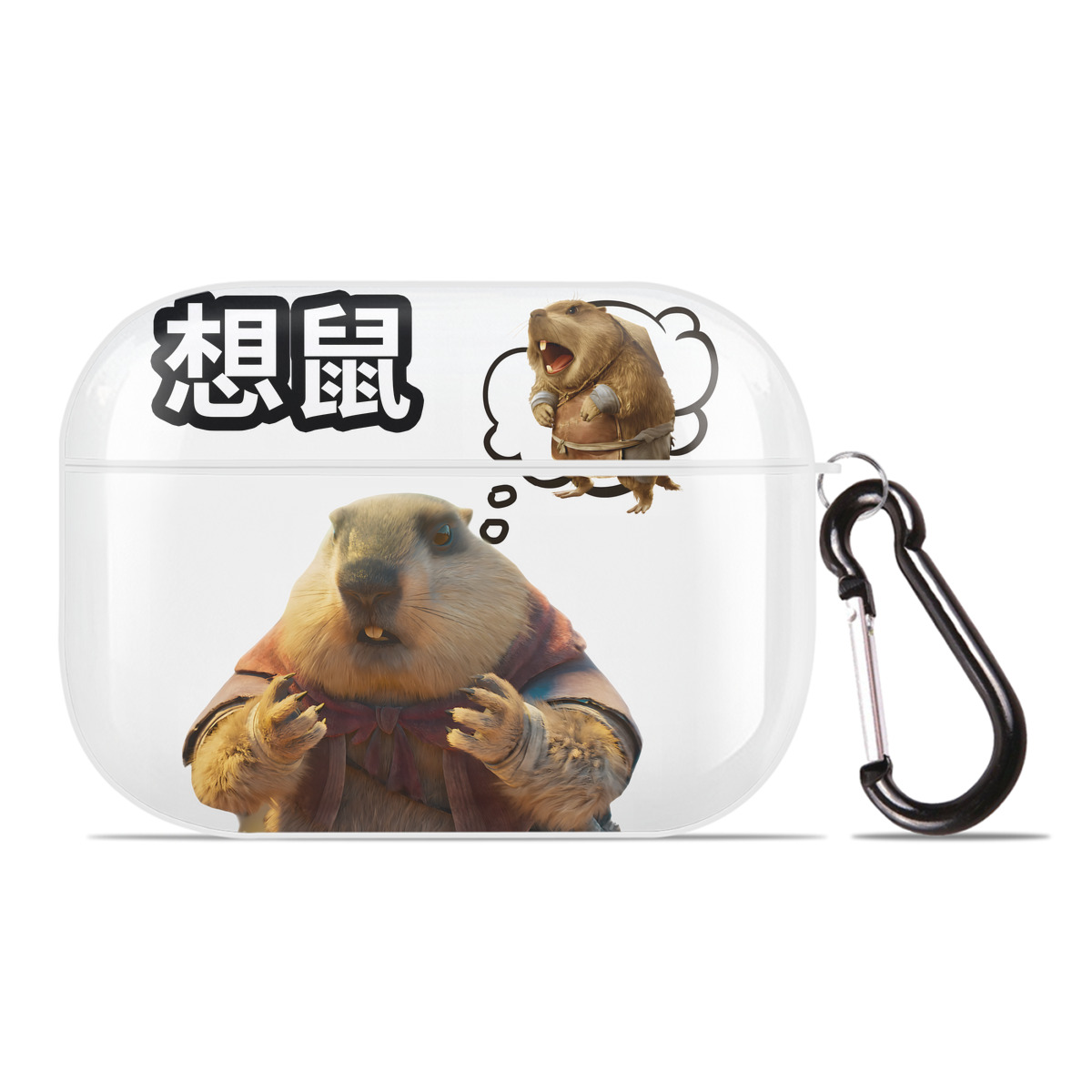 （画像用） Ne Zha 2 ナタ 魔童の大暴れ 【AirPods Pro用】ハードシェル保護ケース 耐衝撃・防指紋・カラビナ付き商品仕様