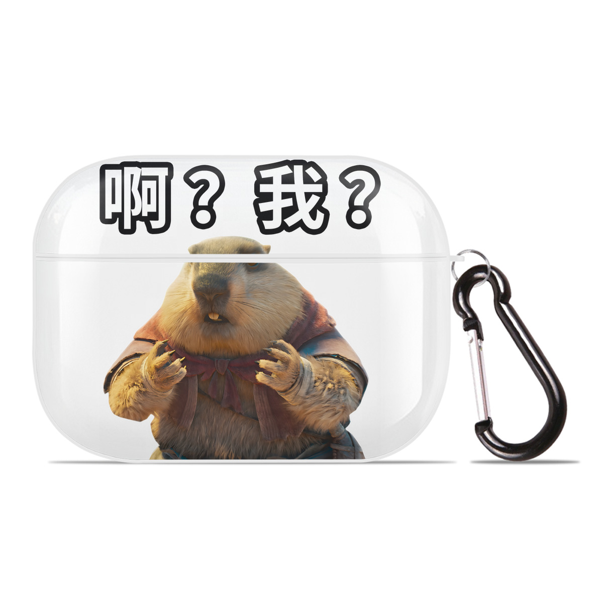 （画像用） Ne Zha 2 ナタ 魔童の大暴れ 【AirPods Pro用】ハードシェル保護ケース 耐衝撃・防指紋・カラビナ付き商品仕様