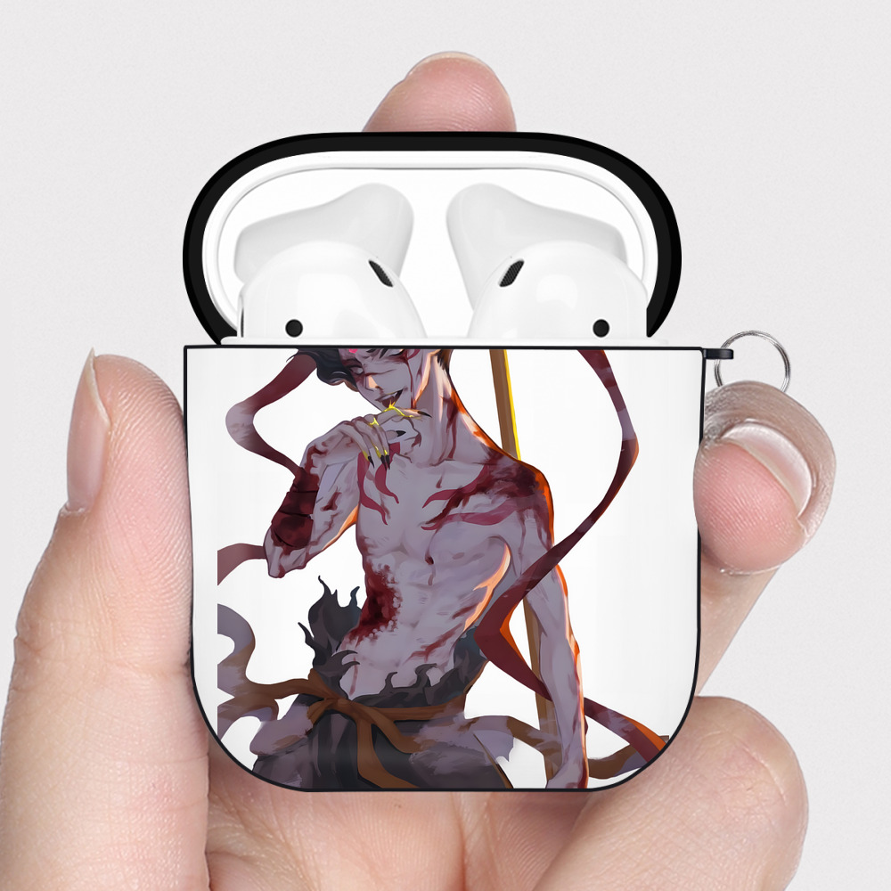 （画像用） Ne Zha 2 ナタ 魔童の大暴れ AirPods 第2世代保護ケース ハードシェル ブラック 耐衝撃・防指紋・カラビナ付き