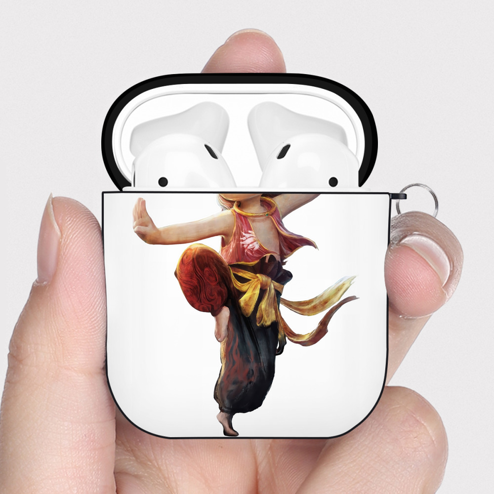 （画像用） Ne Zha 2 ナタ 魔童の大暴れ AirPods 第2世代保護ケース ハードシェル ブラック 耐衝撃・防指紋・カラビナ付き