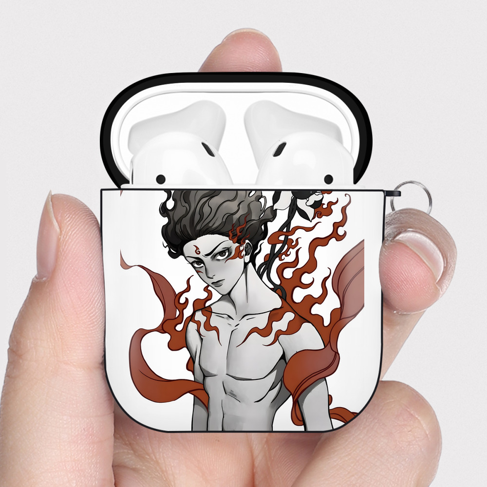 （画像用） Ne Zha 2 ナタ 魔童の大暴れ AirPods 第2世代保護ケース ハードシェル ブラック 耐衝撃・防指紋・カラビナ付き