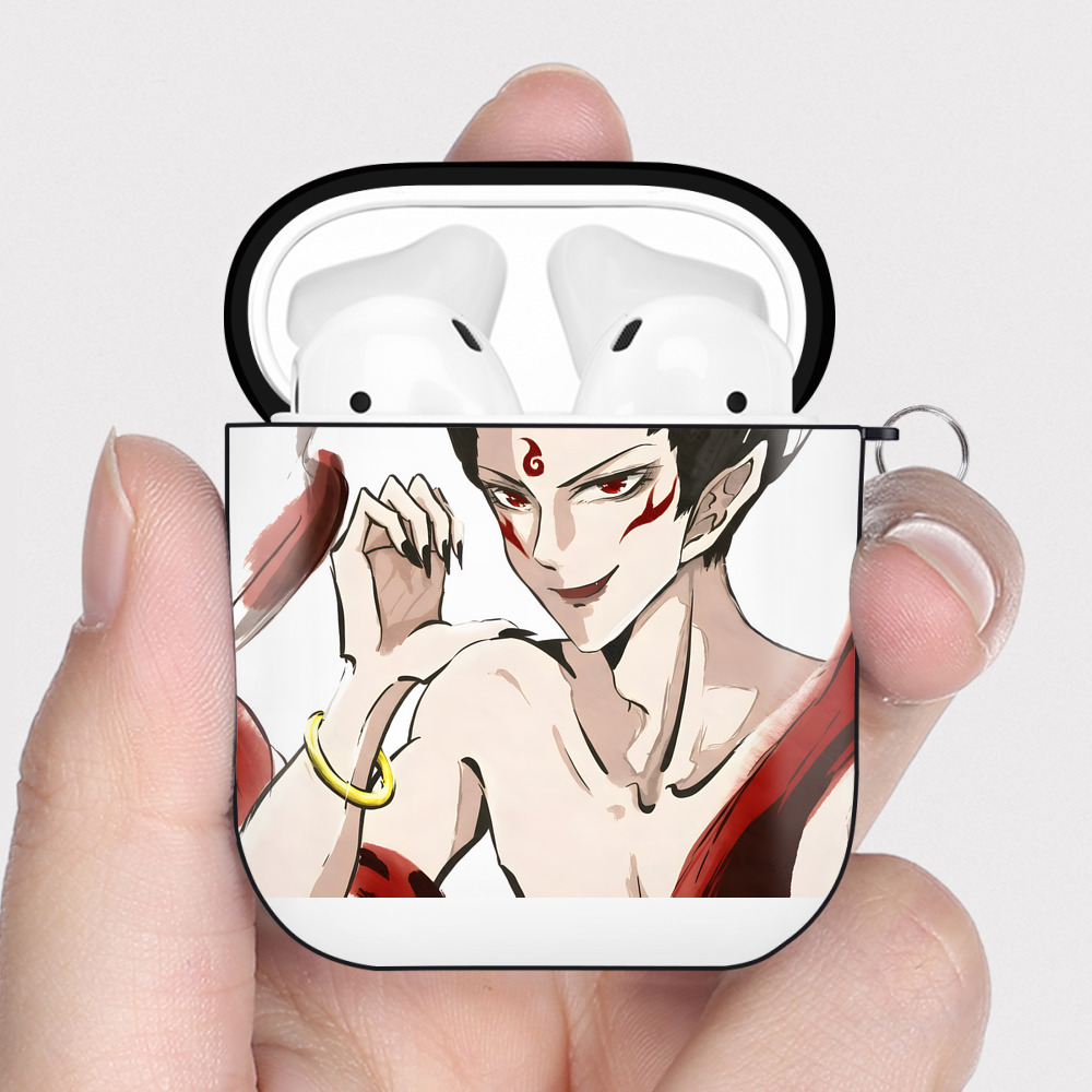 （画像用） Ne Zha 2 ナタ 魔童の大暴れ AirPods 第2世代保護ケース ハードシェル ブラック 耐衝撃・防指紋・カラビナ付き