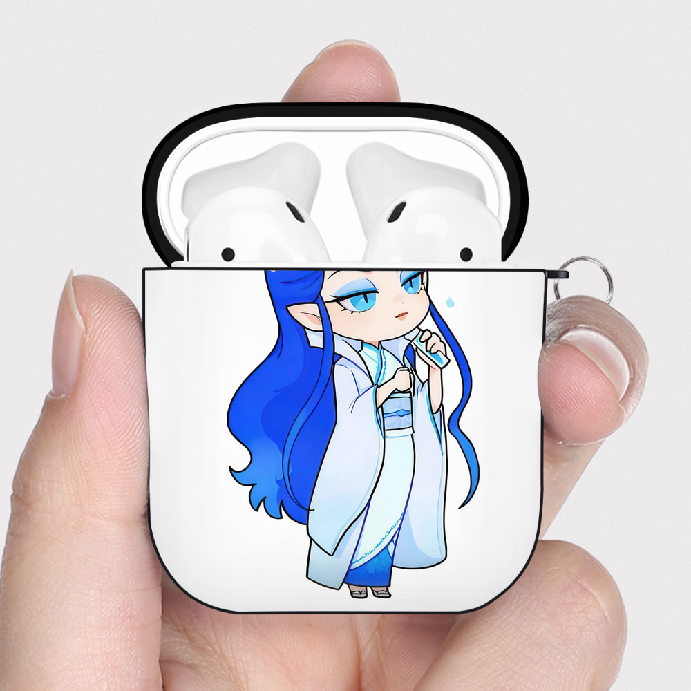 （画像用） Ne Zha 2 ナタ 魔童の大暴れ AirPods 第2世代保護ケース ハードシェル ブラック 耐衝撃・防指紋・カラビナ付き
