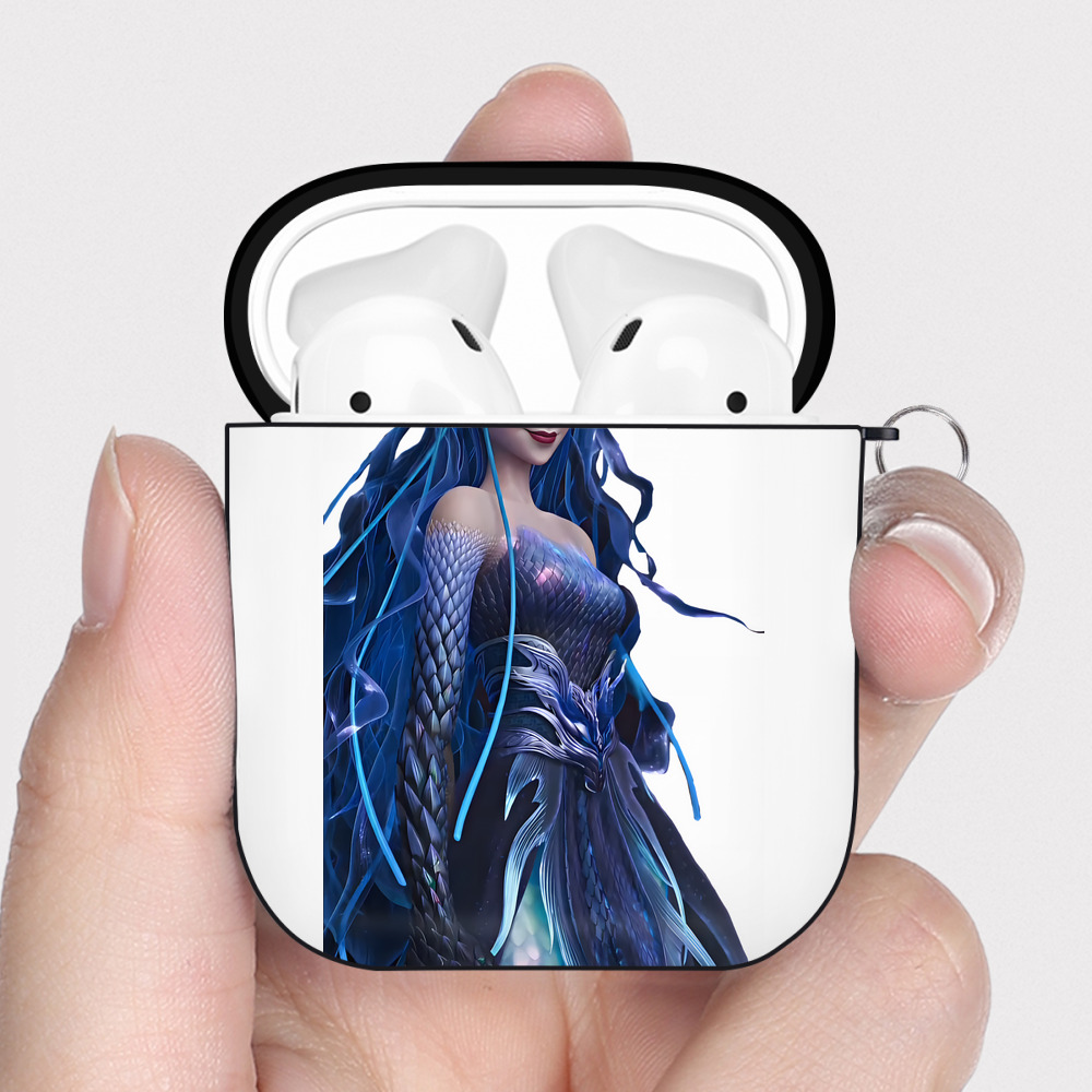 （画像用） Ne Zha 2 ナタ 魔童の大暴れ AirPods 第2世代保護ケース ハードシェル ブラック 耐衝撃・防指紋・カラビナ付き