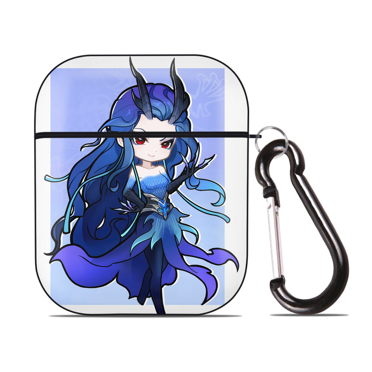 （画像用） Ne Zha 2 ナタ 魔童の大暴れ AirPods 第2世代保護ケース ハードシェル ブラック 耐衝撃・防指紋・カラビナ付き