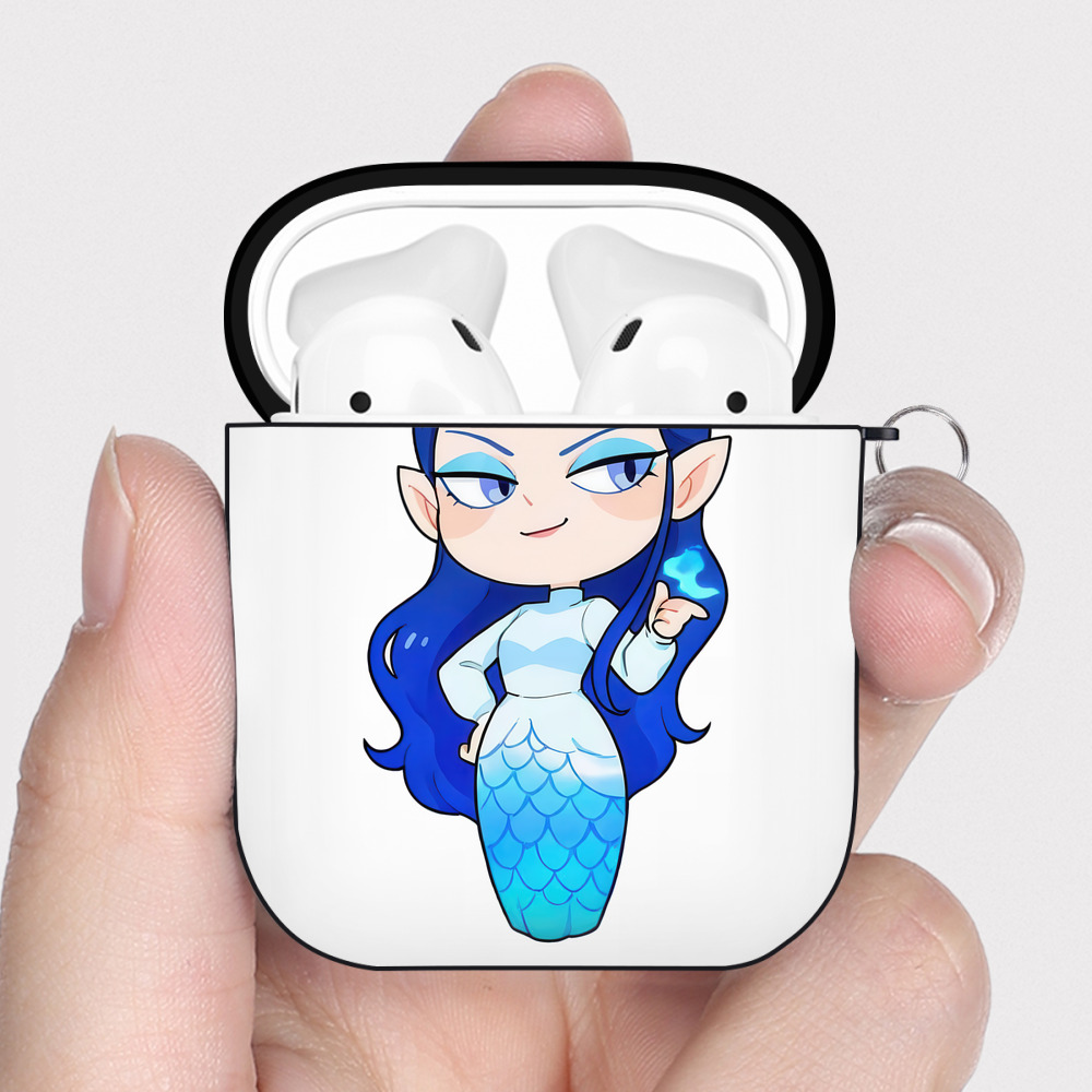 （画像用） Ne Zha 2 ナタ 魔童の大暴れ AirPods 第2世代保護ケース ハードシェル ブラック 耐衝撃・防指紋・カラビナ付き