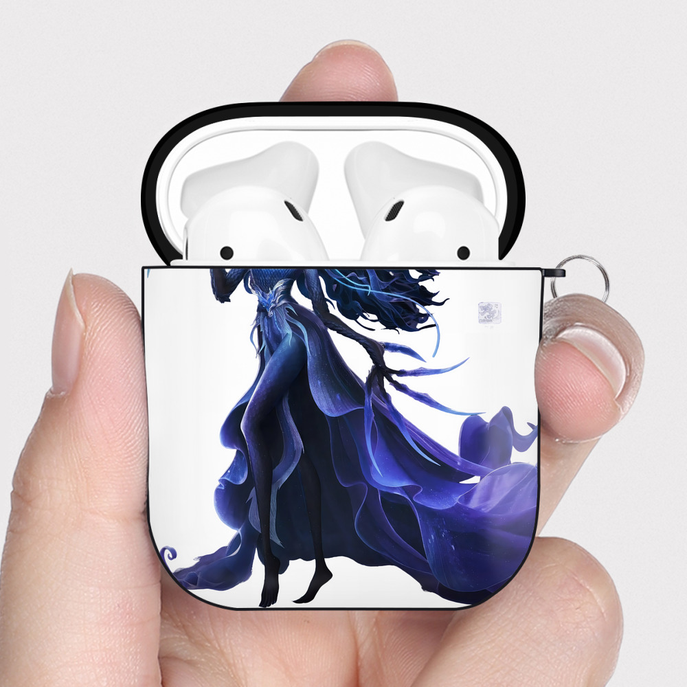 （画像用） Ne Zha 2 ナタ 魔童の大暴れ AirPods 第2世代保護ケース ハードシェル ブラック 耐衝撃・防指紋・カラビナ付き