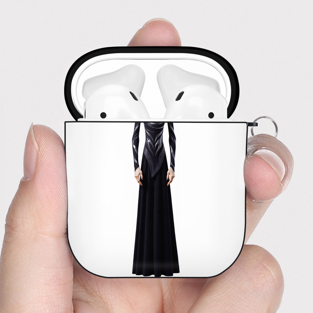 （画像用） Ne Zha 2 ナタ 魔童の大暴れ AirPods 第2世代保護ケース ハードシェル ブラック 耐衝撃・防指紋・カラビナ付き