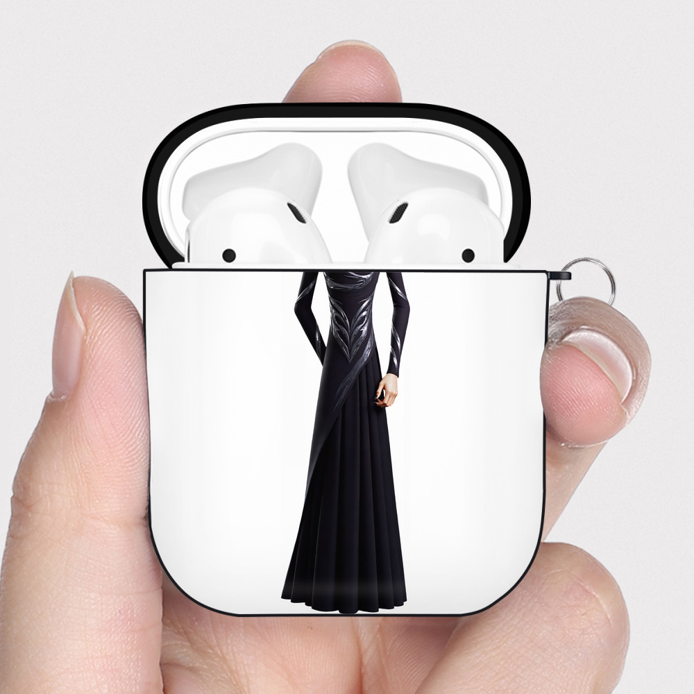 （画像用） Ne Zha 2 ナタ 魔童の大暴れ AirPods 第2世代保護ケース ハードシェル ブラック 耐衝撃・防指紋・カラビナ付き