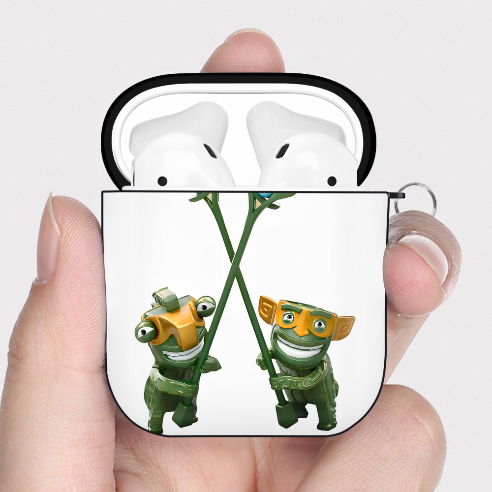 （画像用） Ne Zha 2 ナタ 魔童の大暴れ AirPods 第2世代保護ケース ハードシェル ブラック 耐衝撃・防指紋・カラビナ付き