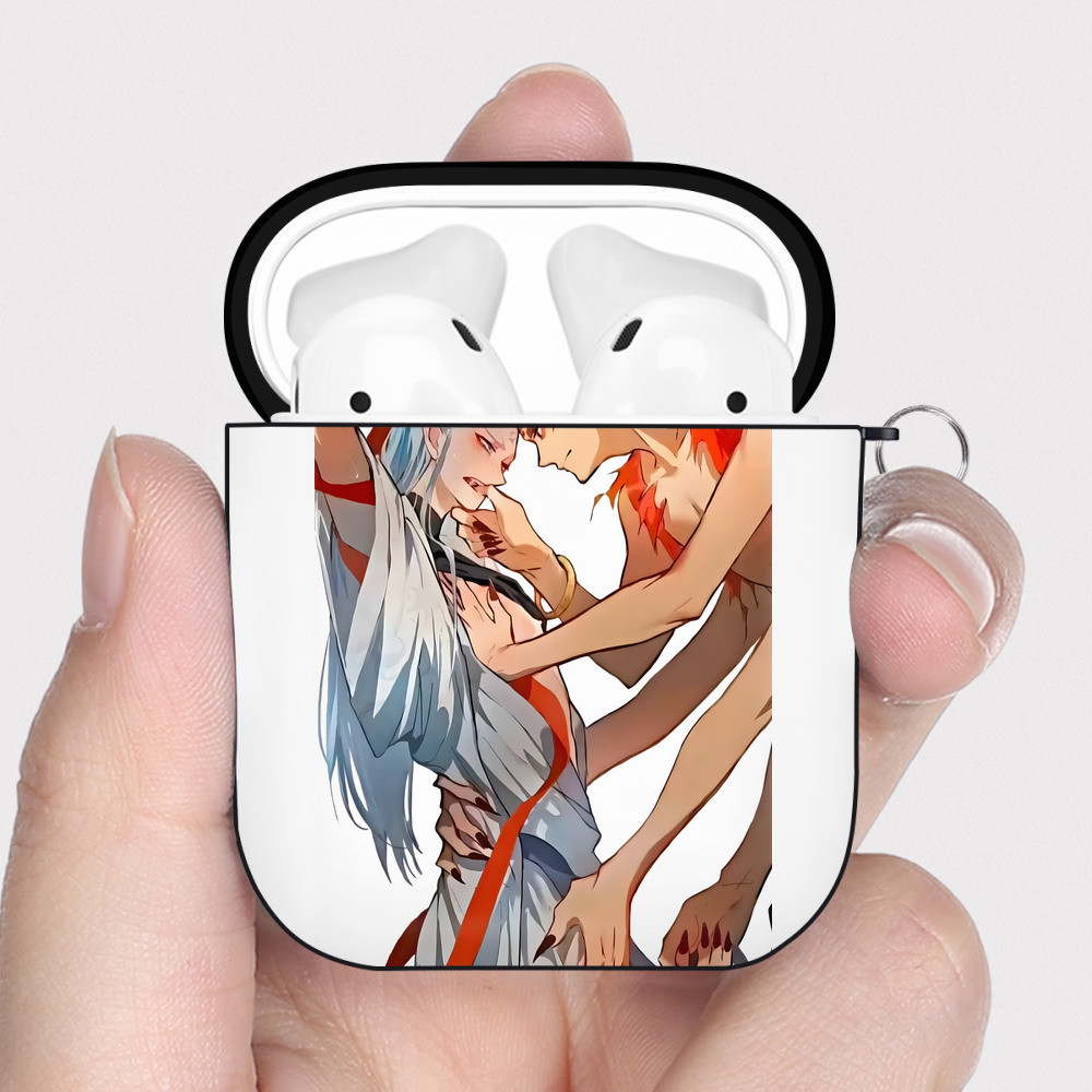 （画像用） Ne Zha 2 ナタ 魔童の大暴れ AirPods 第2世代保護ケース ハードシェル ブラック 耐衝撃・防指紋・カラビナ付き