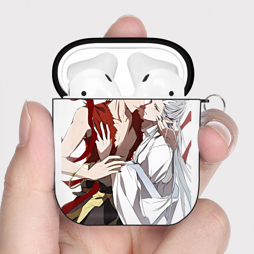 （画像用） Ne Zha 2 ナタ 魔童の大暴れ AirPods 第2世代保護ケース ハードシェル ブラック 耐衝撃・防指紋・カラビナ付き