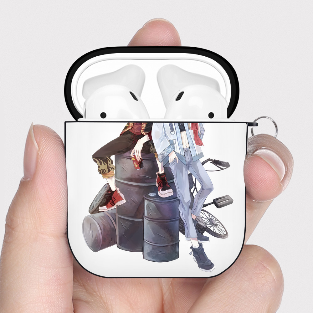 （画像用） Ne Zha 2 ナタ 魔童の大暴れ AirPods 第2世代保護ケース ハードシェル ブラック 耐衝撃・防指紋・カラビナ付き