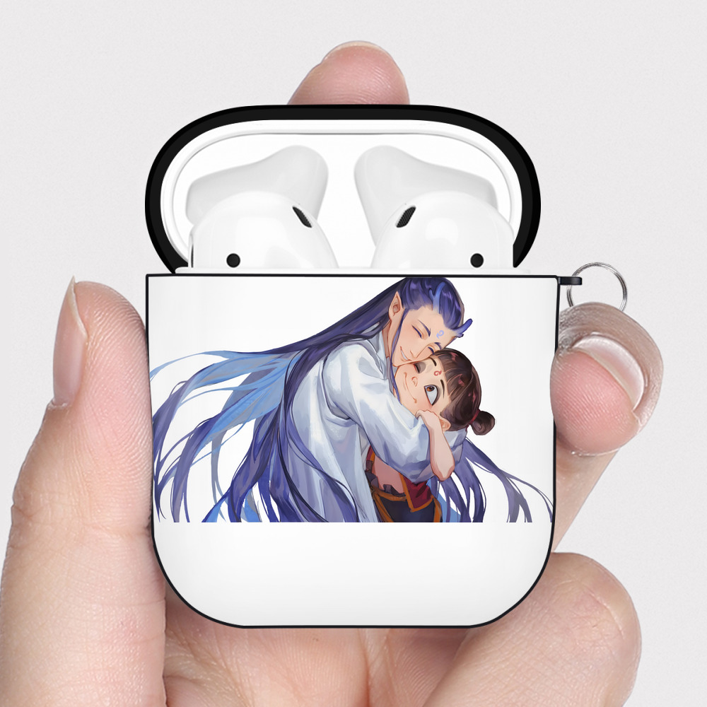 （画像用） Ne Zha 2 ナタ 魔童の大暴れ AirPods 第2世代保護ケース ハードシェル ブラック 耐衝撃・防指紋・カラビナ付き