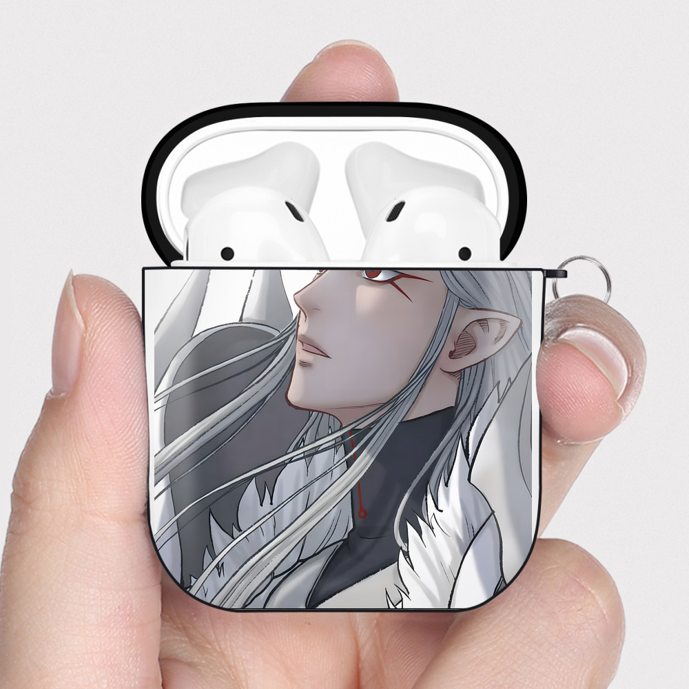 （画像用） Ne Zha 2 ナタ 魔童の大暴れ AirPods 第2世代保護ケース ハードシェル ブラック 耐衝撃・防指紋・カラビナ付き
