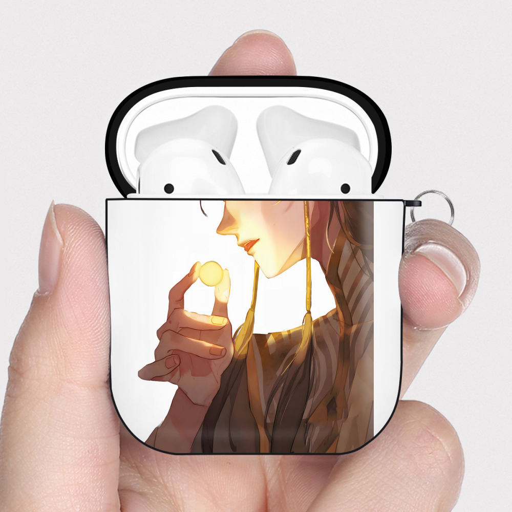 （画像用） Ne Zha 2 ナタ 魔童の大暴れ AirPods 第2世代保護ケース ハードシェル ブラック 耐衝撃・防指紋・カラビナ付き