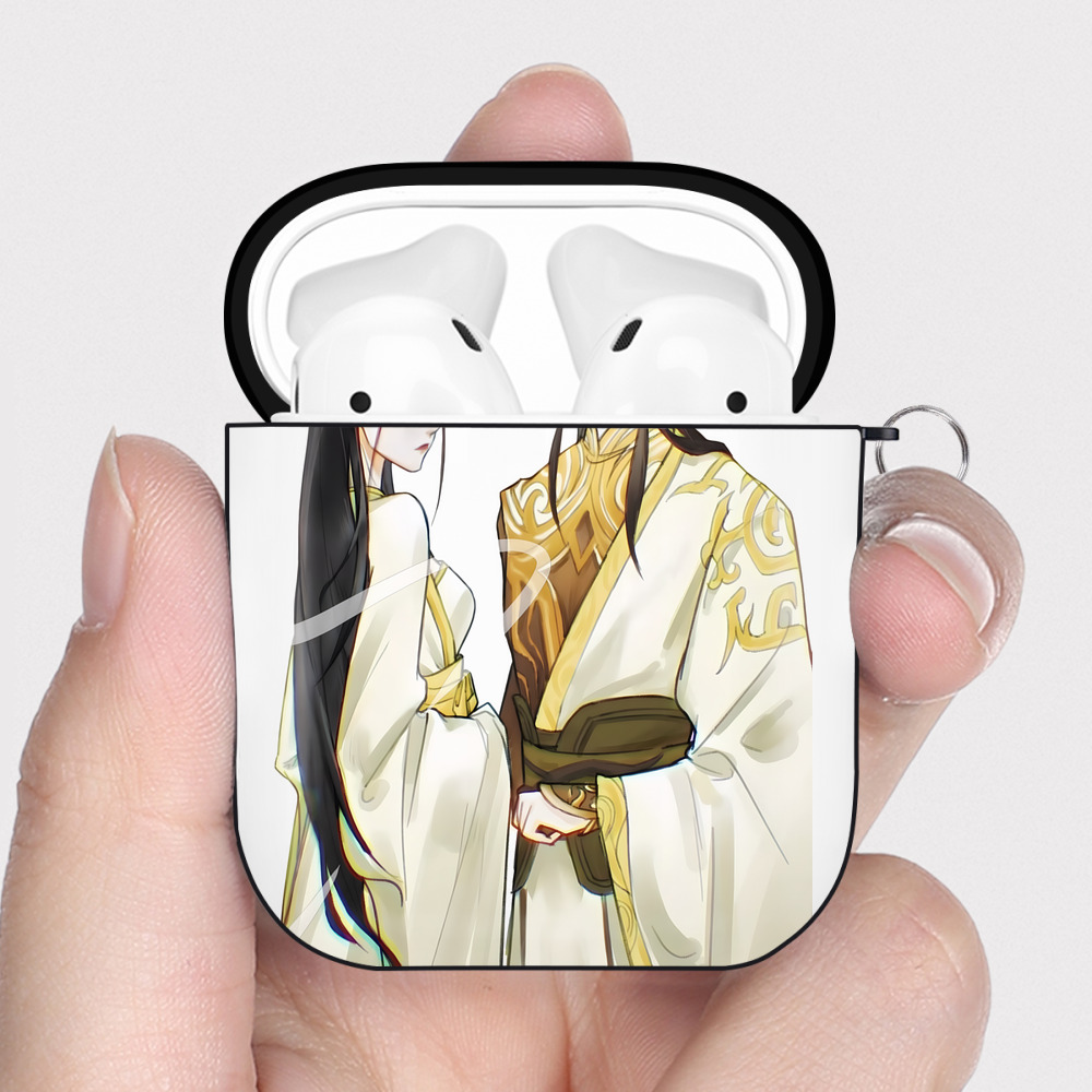 （画像用） Ne Zha 2 ナタ 魔童の大暴れ AirPods 第2世代保護ケース ハードシェル ブラック 耐衝撃・防指紋・カラビナ付き