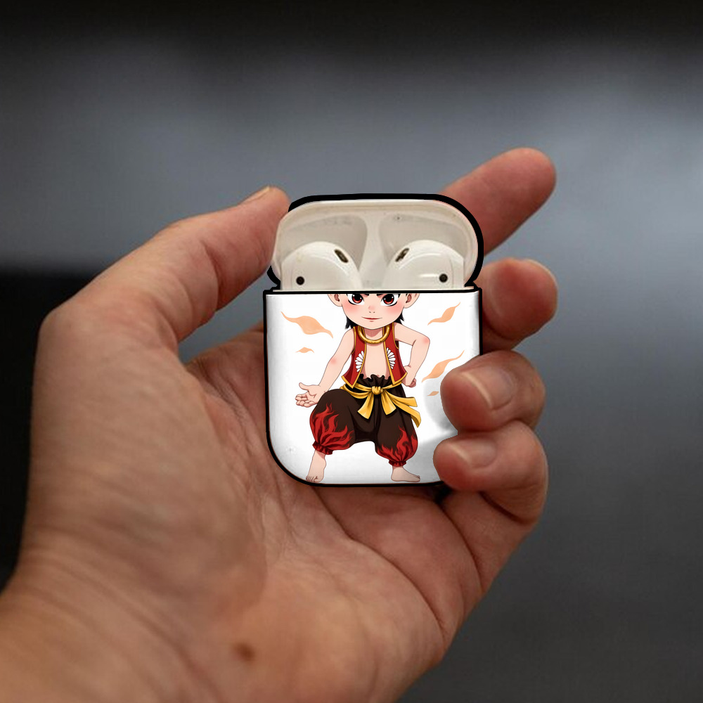 Ne Zha 2 ナタ 魔童の大暴れ AirPods 第2世代保護ケース ハードシェル ブラック 耐衝撃・防指紋・カラビナ付き