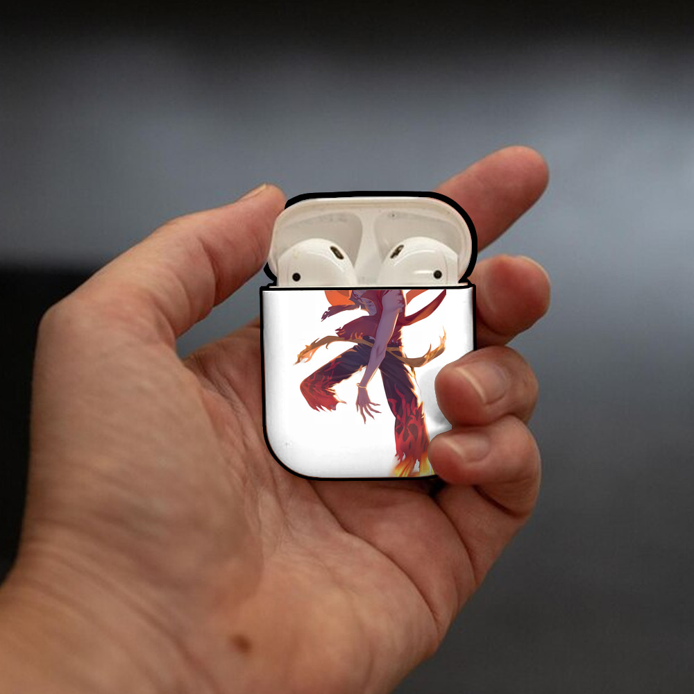 Ne Zha 2 ナタ 魔童の大暴れ AirPods 第2世代保護ケース ハードシェル ブラック 耐衝撃・防指紋・カラビナ付き