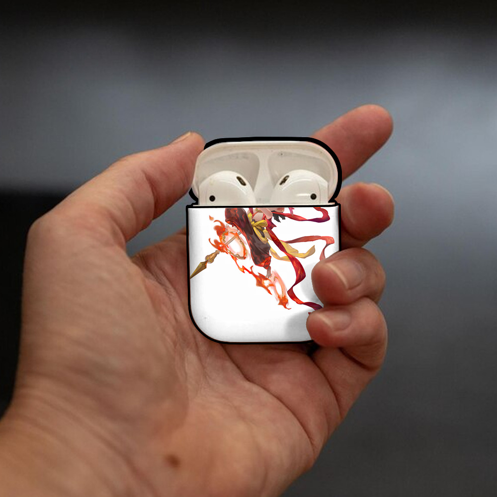Ne Zha 2 ナタ 魔童の大暴れ AirPods 第2世代保護ケース ハードシェル ブラック 耐衝撃・防指紋・カラビナ付き