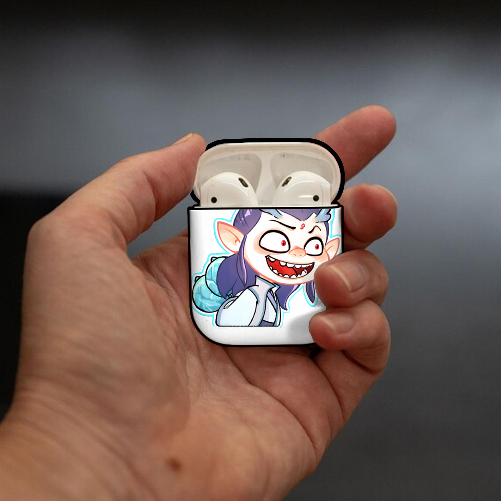 Ne Zha 2 ナタ 魔童の大暴れ AirPods 第2世代保護ケース ハードシェル ブラック 耐衝撃・防指紋・カラビナ付き