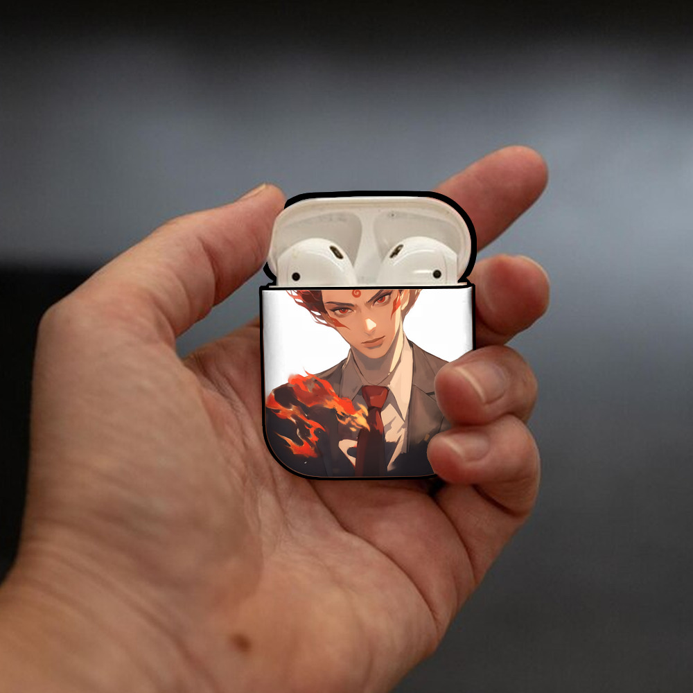 Ne Zha 2 ナタ 魔童の大暴れ AirPods 第2世代保護ケース ハードシェル ブラック 耐衝撃・防指紋・カラビナ付き