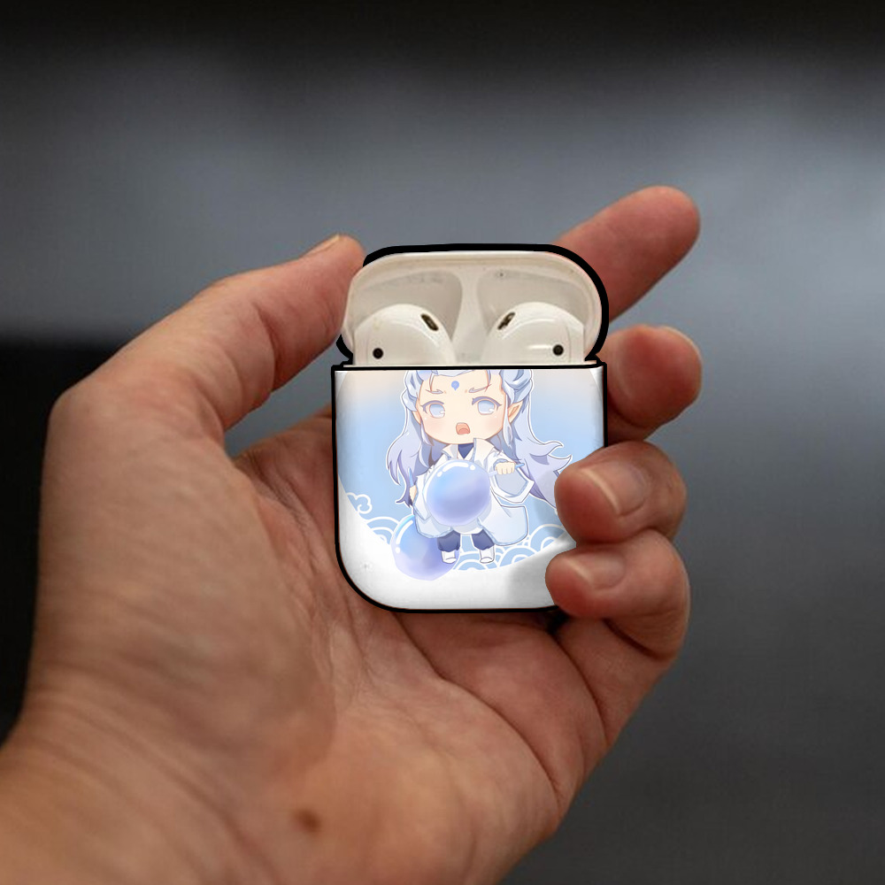 Ne Zha 2 ナタ 魔童の大暴れ AirPods 第2世代保護ケース ハードシェル ブラック 耐衝撃・防指紋・カラビナ付き
