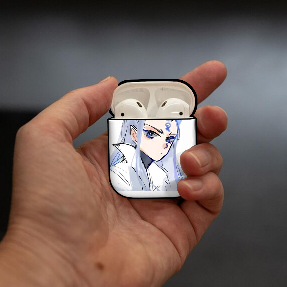 Ne Zha 2 ナタ 魔童の大暴れ AirPods 第2世代保護ケース ハードシェル ブラック 耐衝撃・防指紋・カラビナ付き