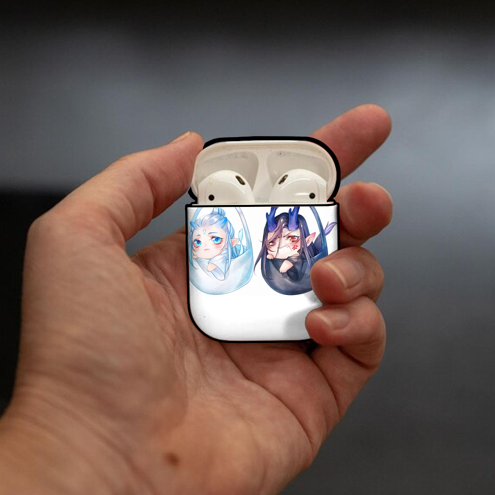 Ne Zha 2 ナタ 魔童の大暴れ AirPods 第2世代保護ケース ハードシェル ブラック 耐衝撃・防指紋・カラビナ付き