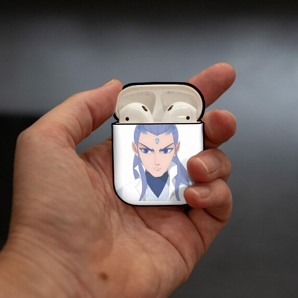 Ne Zha 2 ナタ 魔童の大暴れ AirPods 第2世代保護ケース ハードシェル ブラック 耐衝撃・防指紋・カラビナ付き