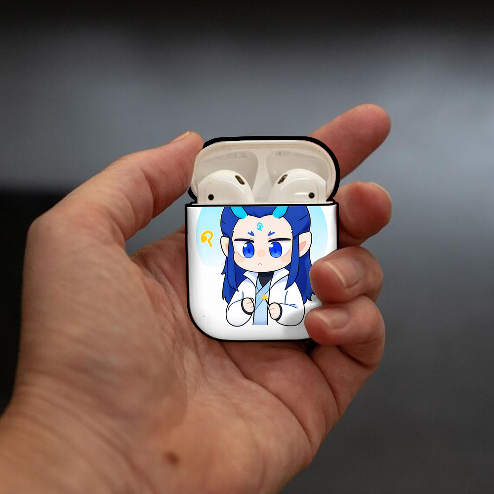 Ne Zha 2 ナタ 魔童の大暴れ AirPods 第2世代保護ケース ハードシェル ブラック 耐衝撃・防指紋・カラビナ付き