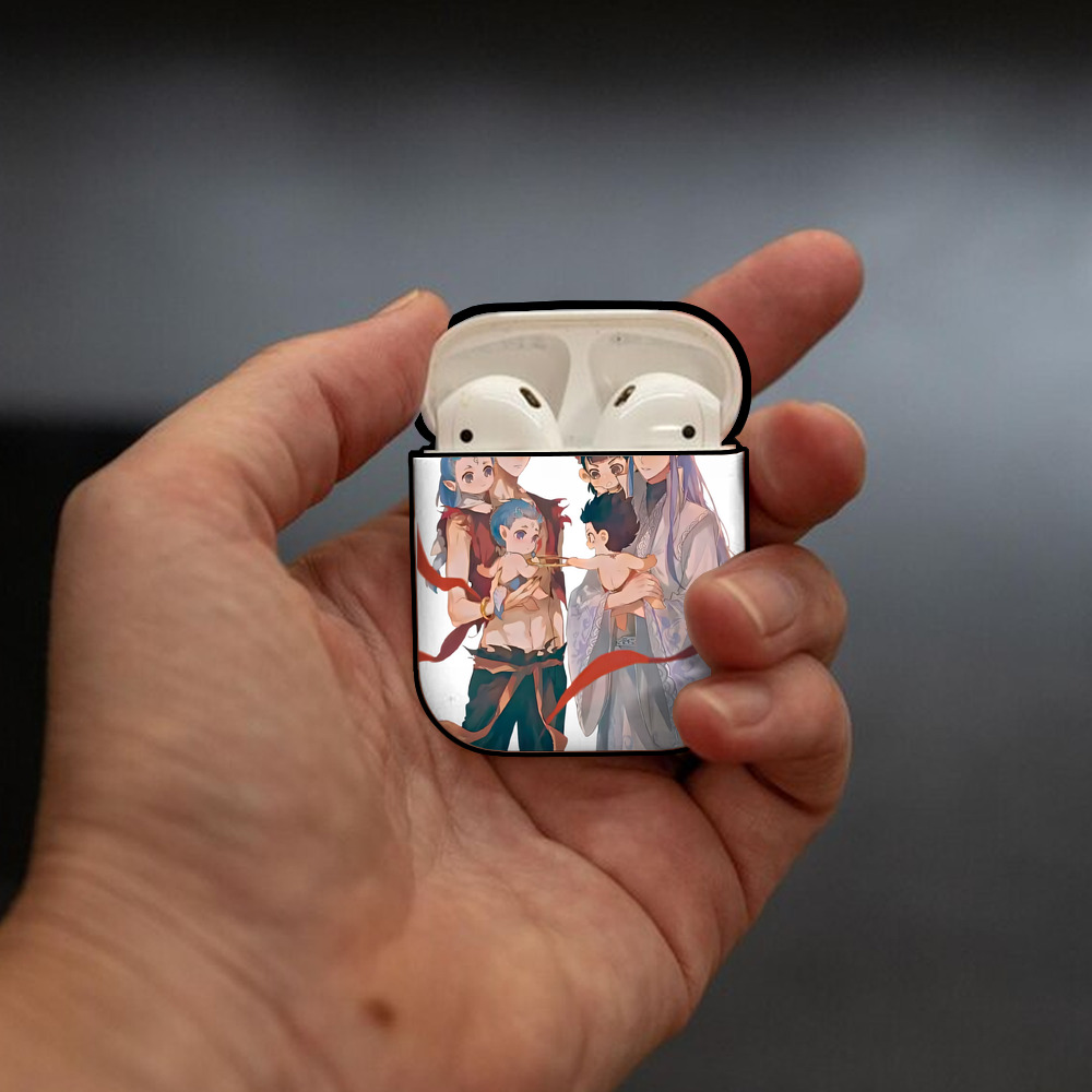 Ne Zha 2 ナタ 魔童の大暴れ AirPods 第2世代保護ケース ハードシェル ブラック 耐衝撃・防指紋・カラビナ付き