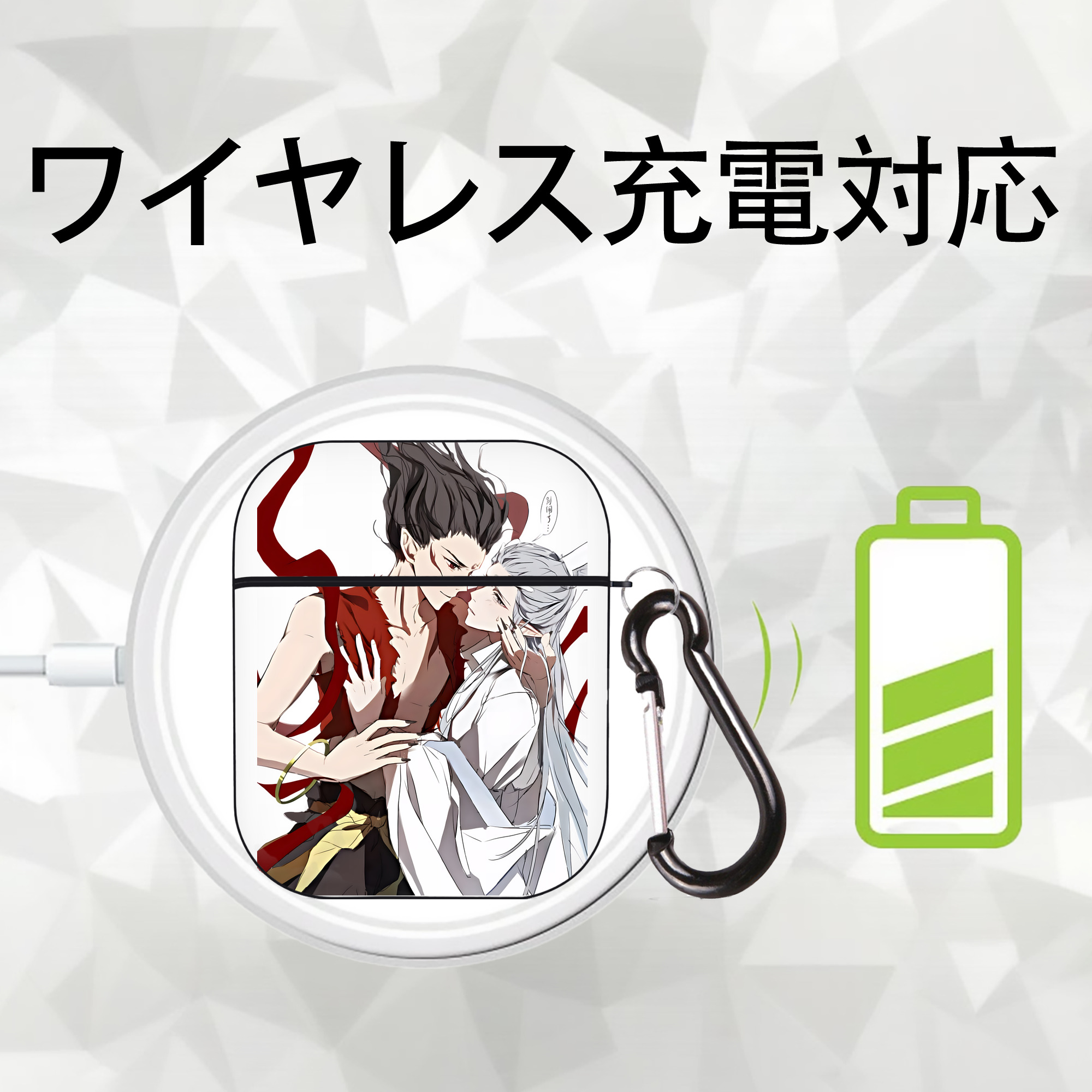 Ne Zha 2 ナタ 魔童の大暴れ AirPods 第2世代保護ケース ハードシェル ブラック 耐衝撃・防指紋・カラビナ付き