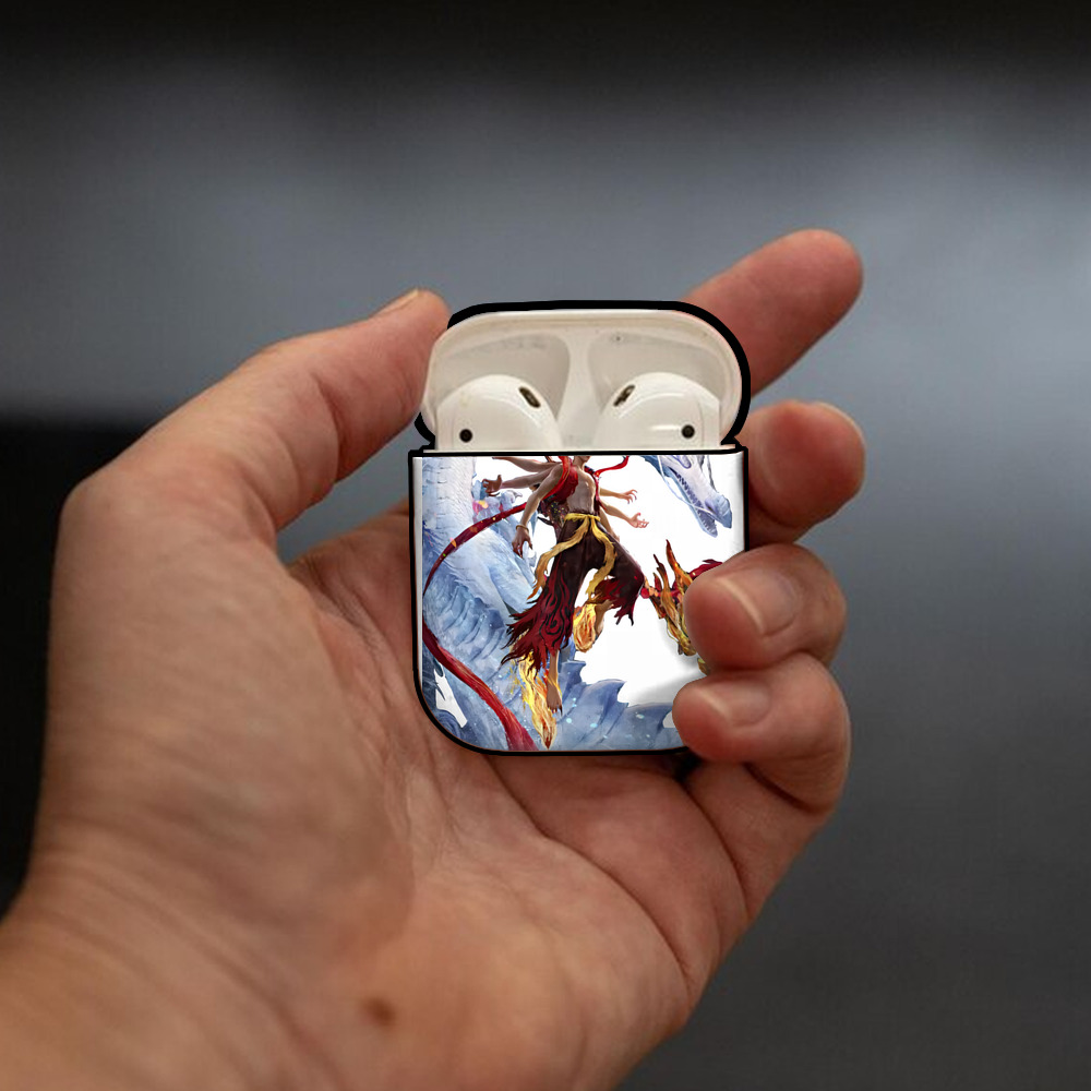 Ne Zha 2 ナタ 魔童の大暴れ AirPods 第2世代保護ケース ハードシェル ブラック 耐衝撃・防指紋・カラビナ付き