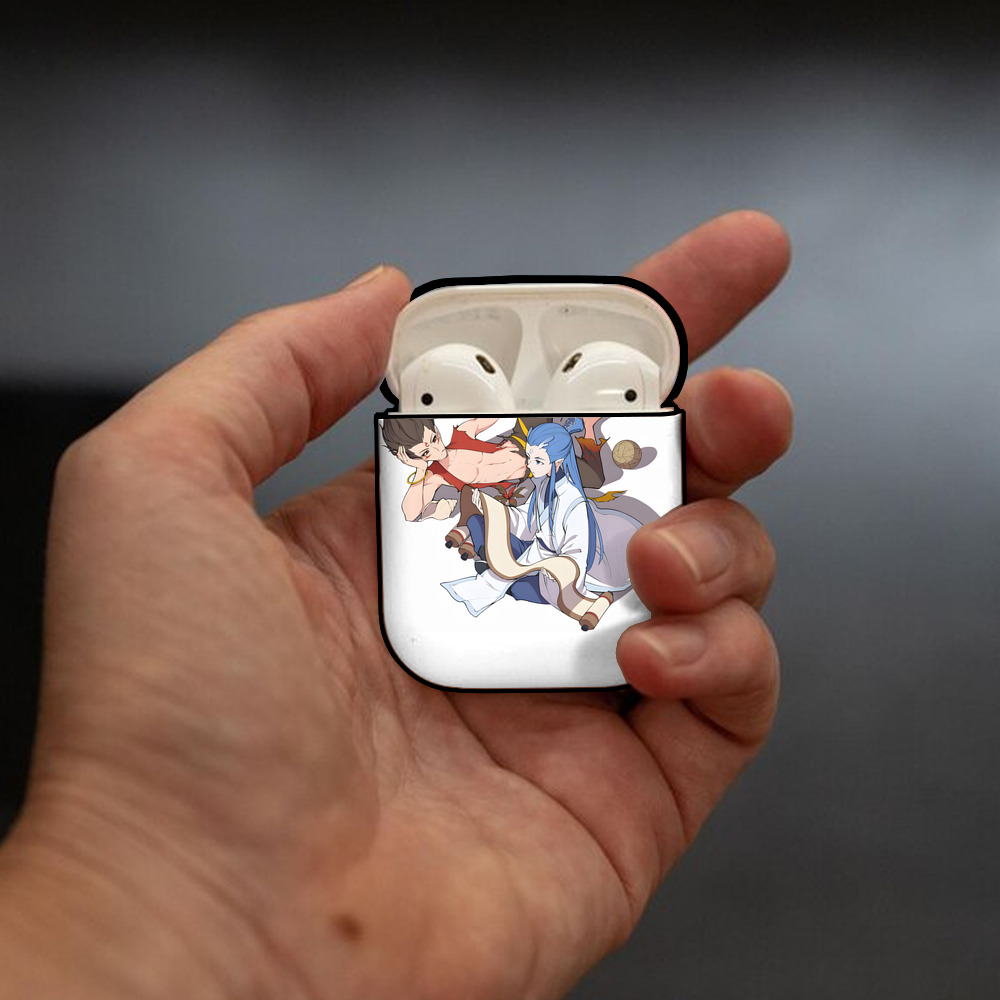 Ne Zha 2 ナタ 魔童の大暴れ AirPods 第2世代保護ケース ハードシェル ブラック 耐衝撃・防指紋・カラビナ付き