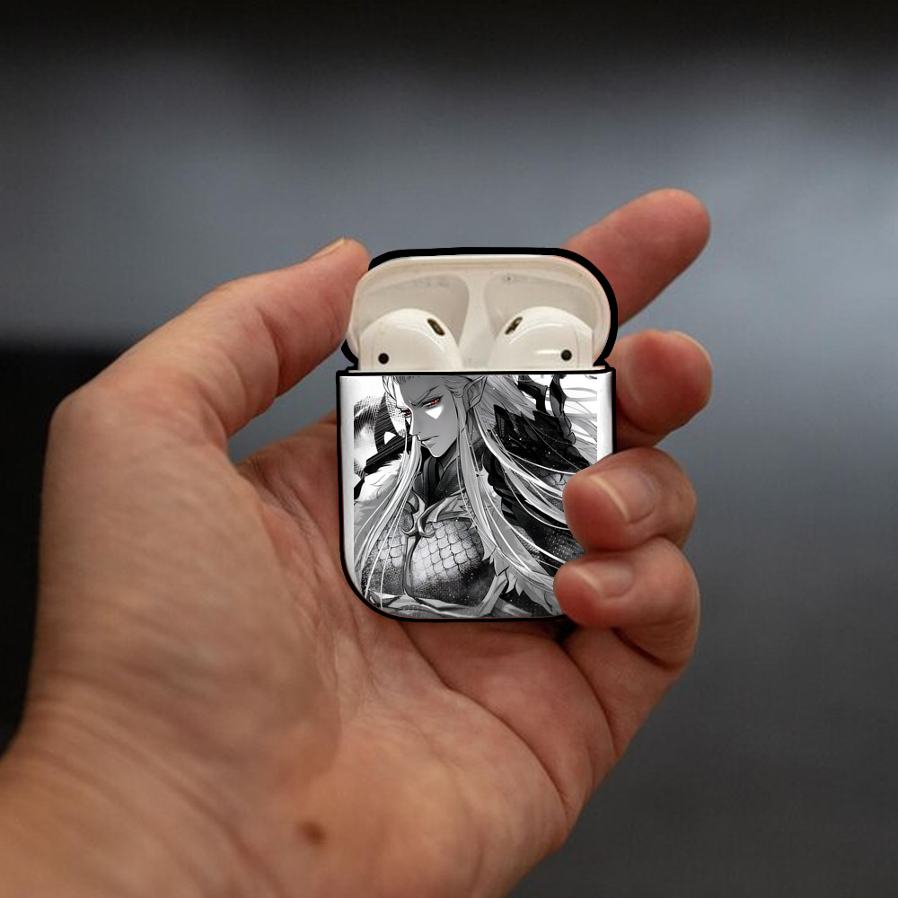 Ne Zha 2 ナタ 魔童の大暴れ AirPods 第2世代保護ケース ハードシェル ブラック 耐衝撃・防指紋・カラビナ付き