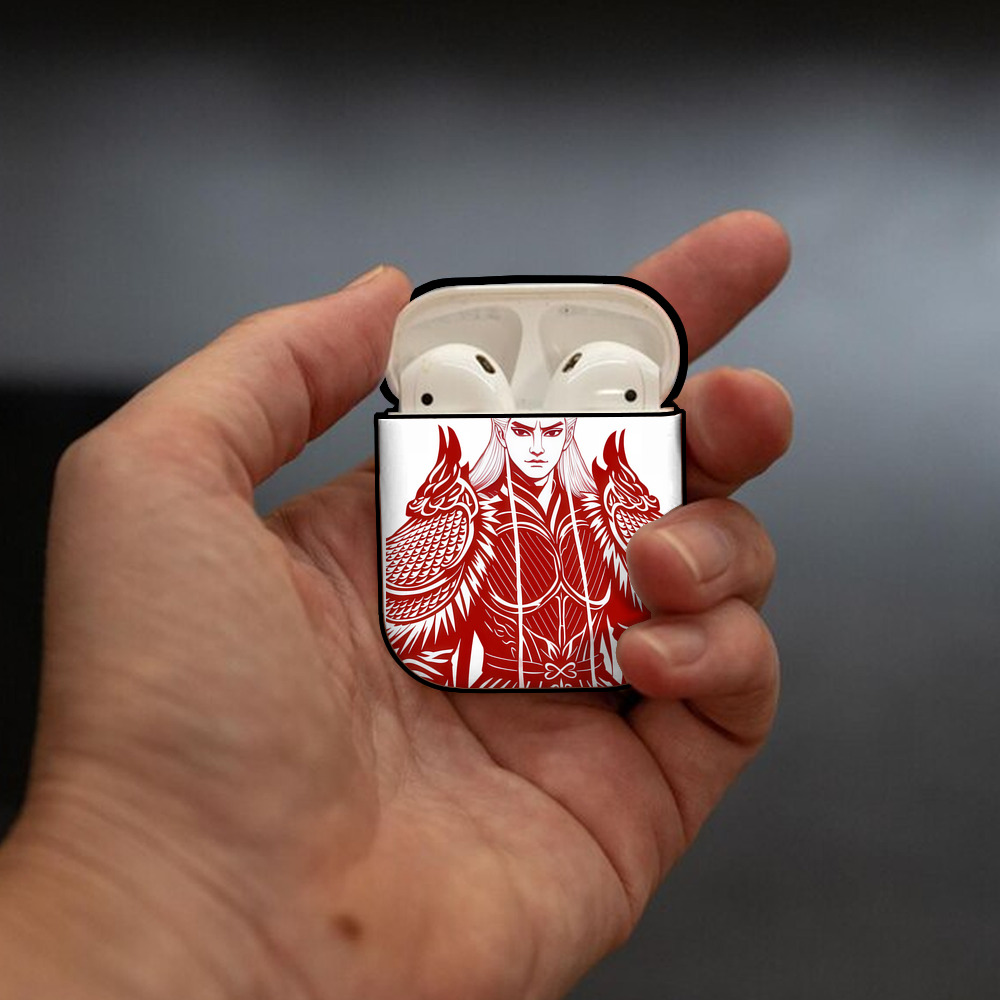 Ne Zha 2 ナタ 魔童の大暴れ AirPods 第2世代保護ケース ハードシェル ブラック 耐衝撃・防指紋・カラビナ付き