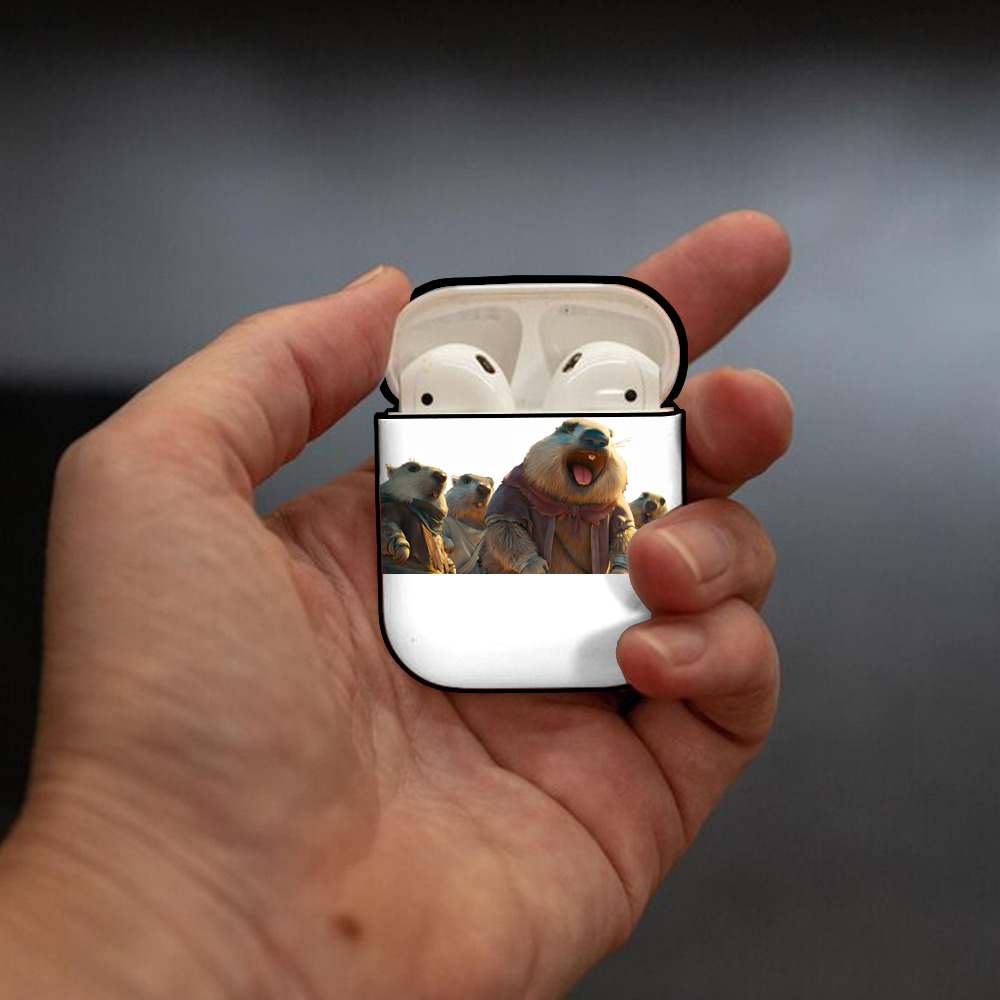 Ne Zha 2 ナタ 魔童の大暴れ AirPods 第2世代保護ケース ハードシェル ブラック 耐衝撃・防指紋・カラビナ付き