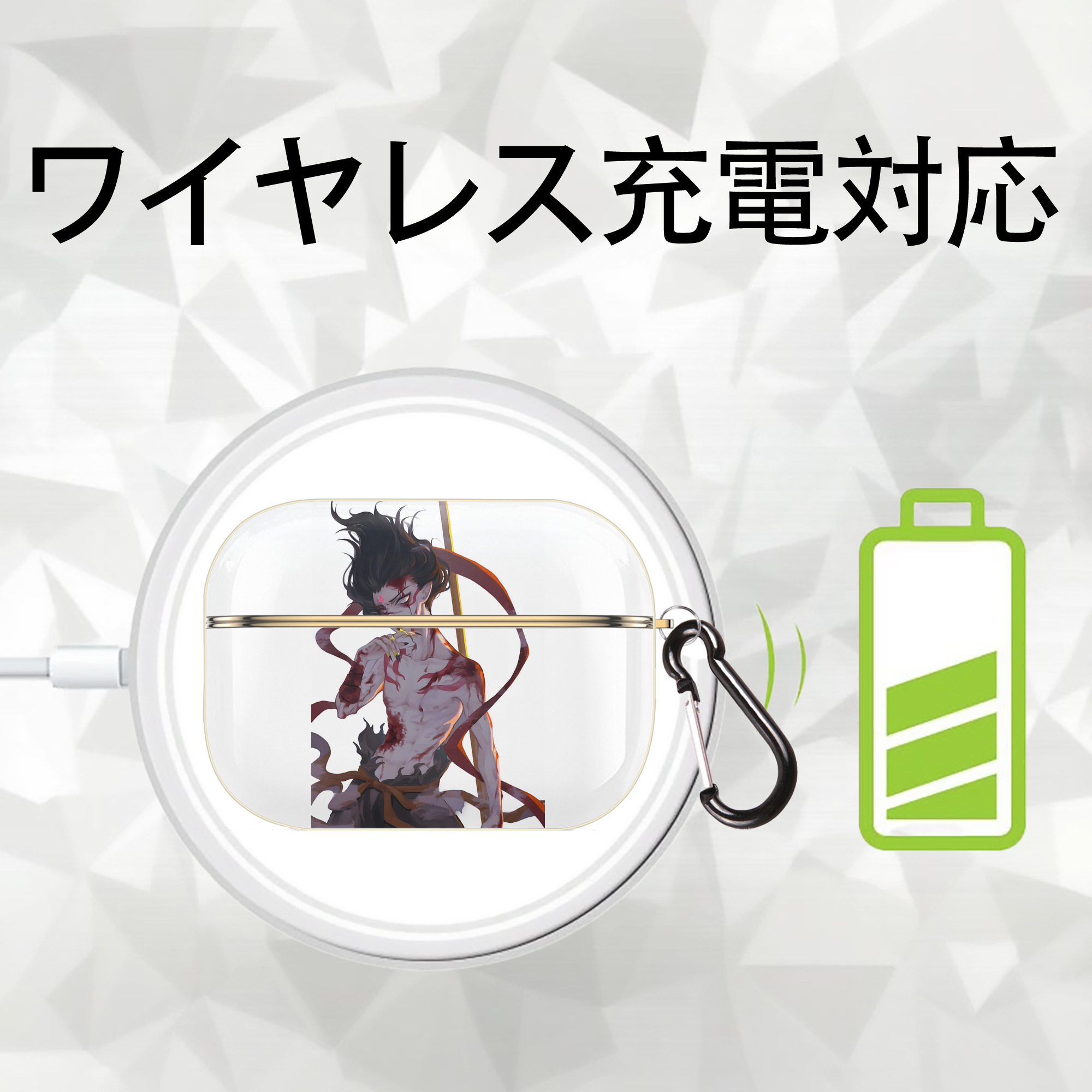 Ne Zha 2 ナタ 魔童の大暴れ 【AirPods Pro用】ハードシェル保護ケース｜耐衝撃・防指紋・カラビナ付き商品仕様