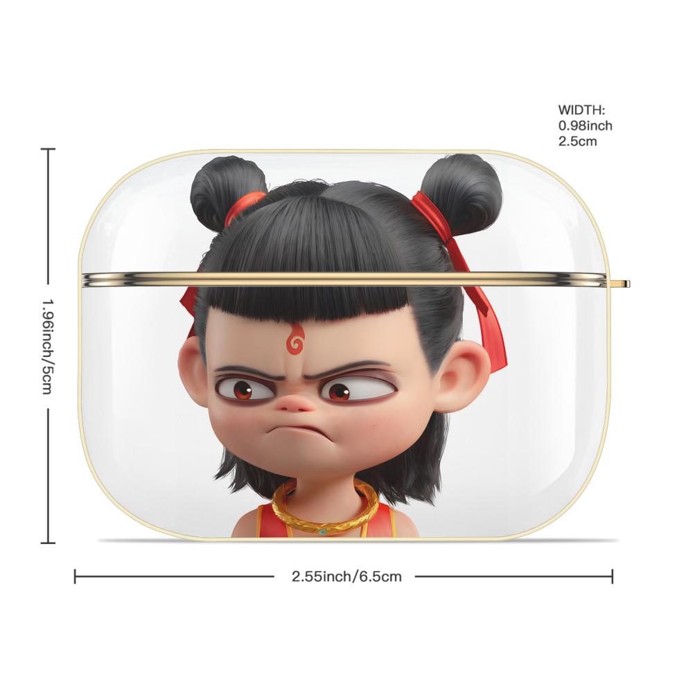 Ne Zha 2 ナタ 魔童の大暴れ 【AirPods Pro用】ハードシェル保護ケース｜耐衝撃・防指紋・カラビナ付き商品仕様