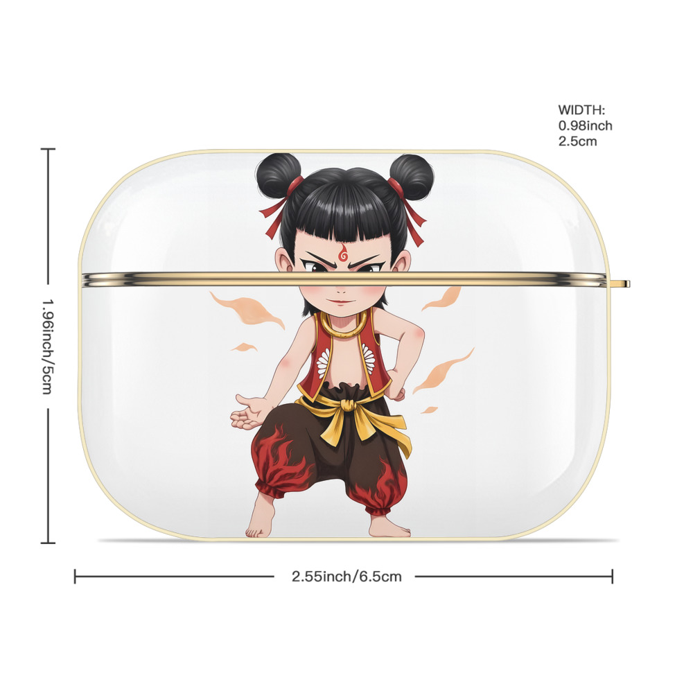 Ne Zha 2 ナタ 魔童の大暴れ 【AirPods Pro用】ハードシェル保護ケース｜耐衝撃・防指紋・カラビナ付き商品仕様